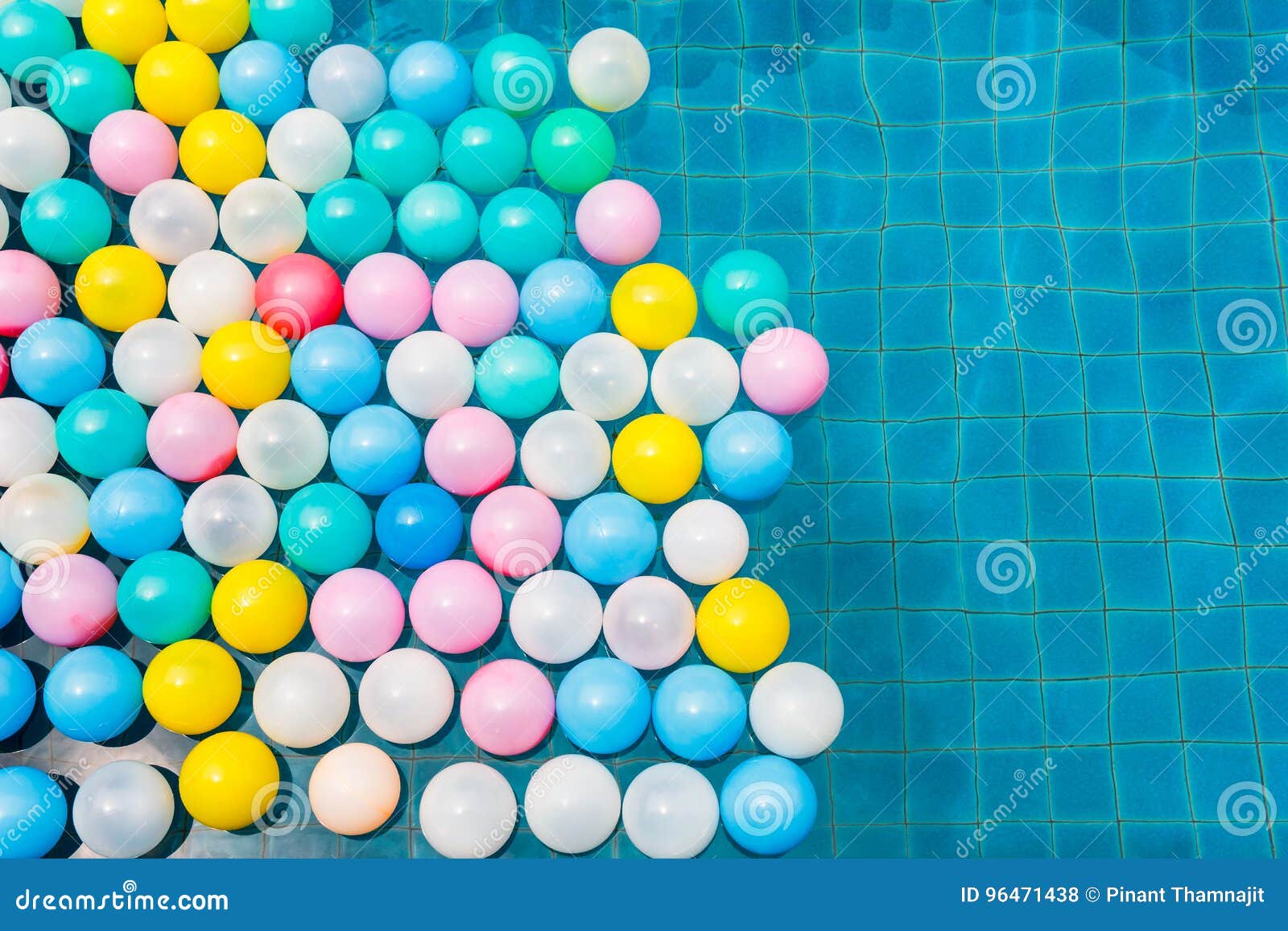 Plastic Balls in Swimming Pool. Stock Photo Image of pattern, ball