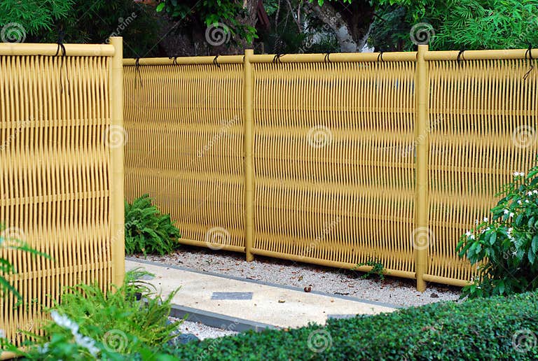 Plastic bamboo fence stock image. Image of background 7055735