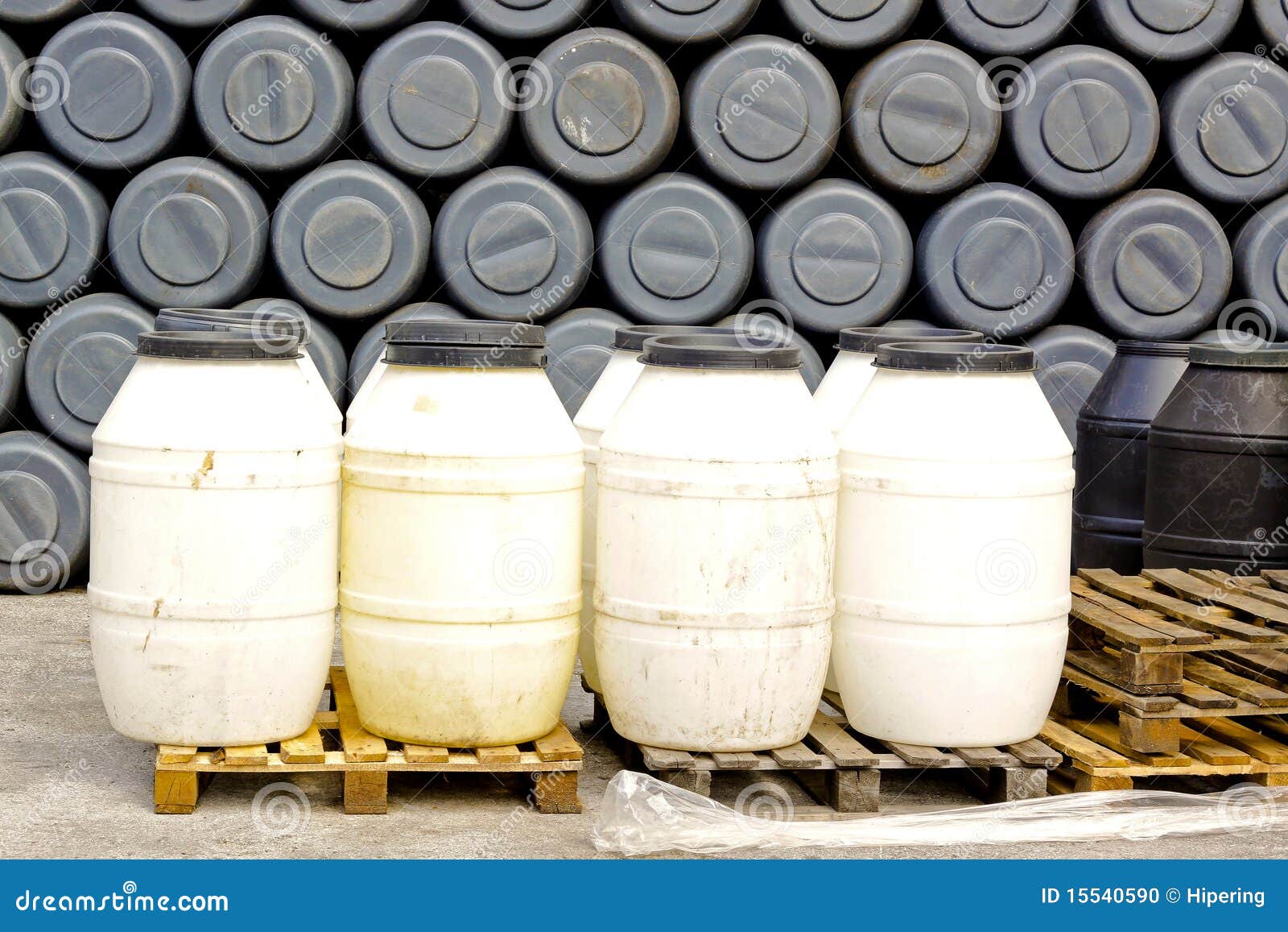 Plastic barrels stock photo. Image of depot, storage 15540590