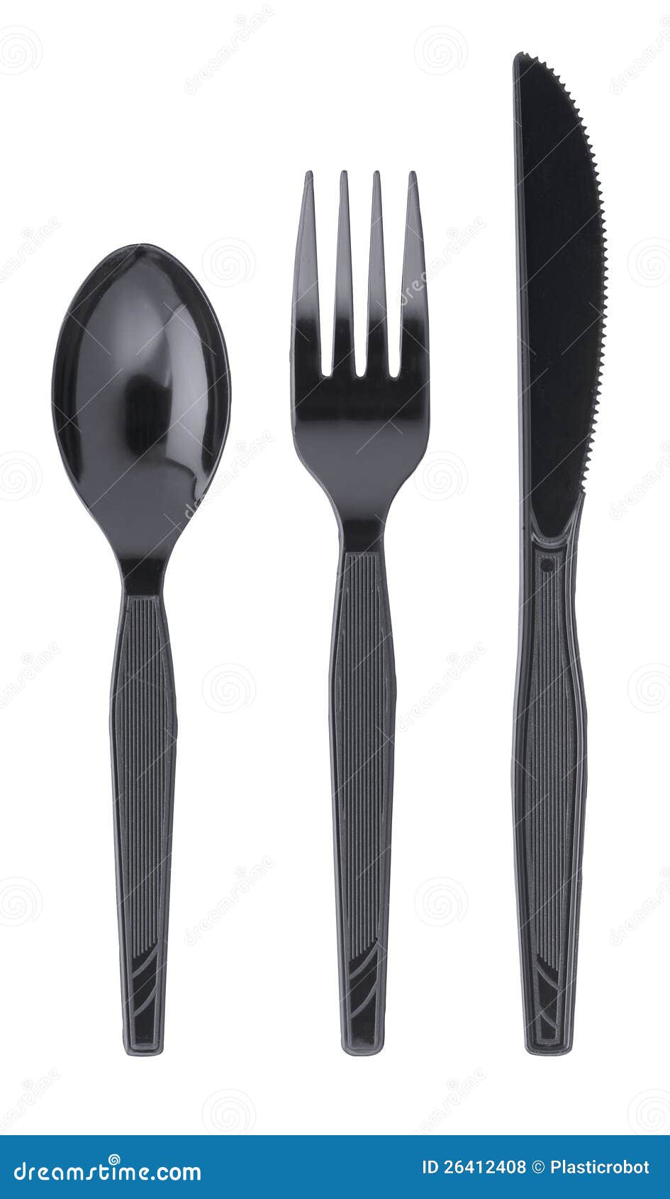 plastic black silverware