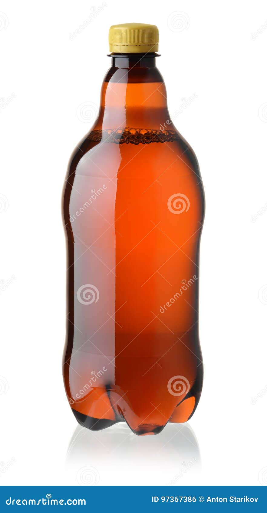 Plastic bottle of beer stock photo. Image of beverage 97367386