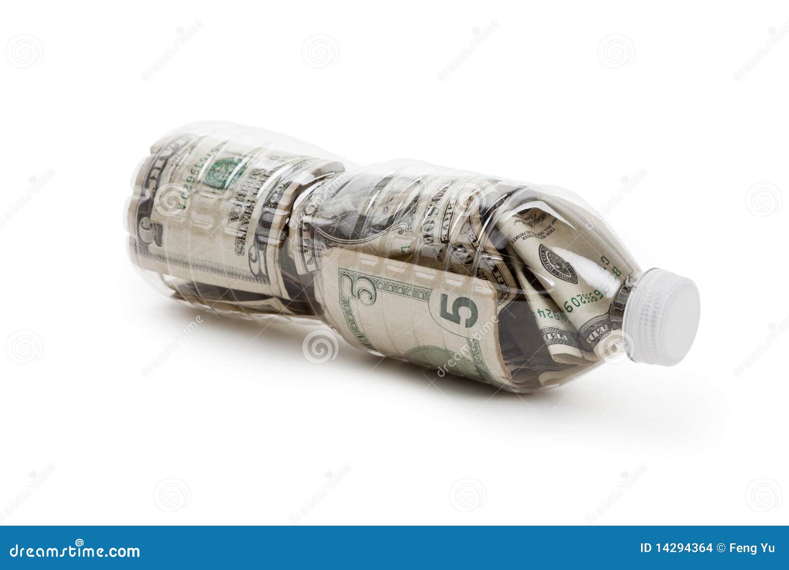 Plastic Bottle and Dollar stock photo. Image of plastic 14294364