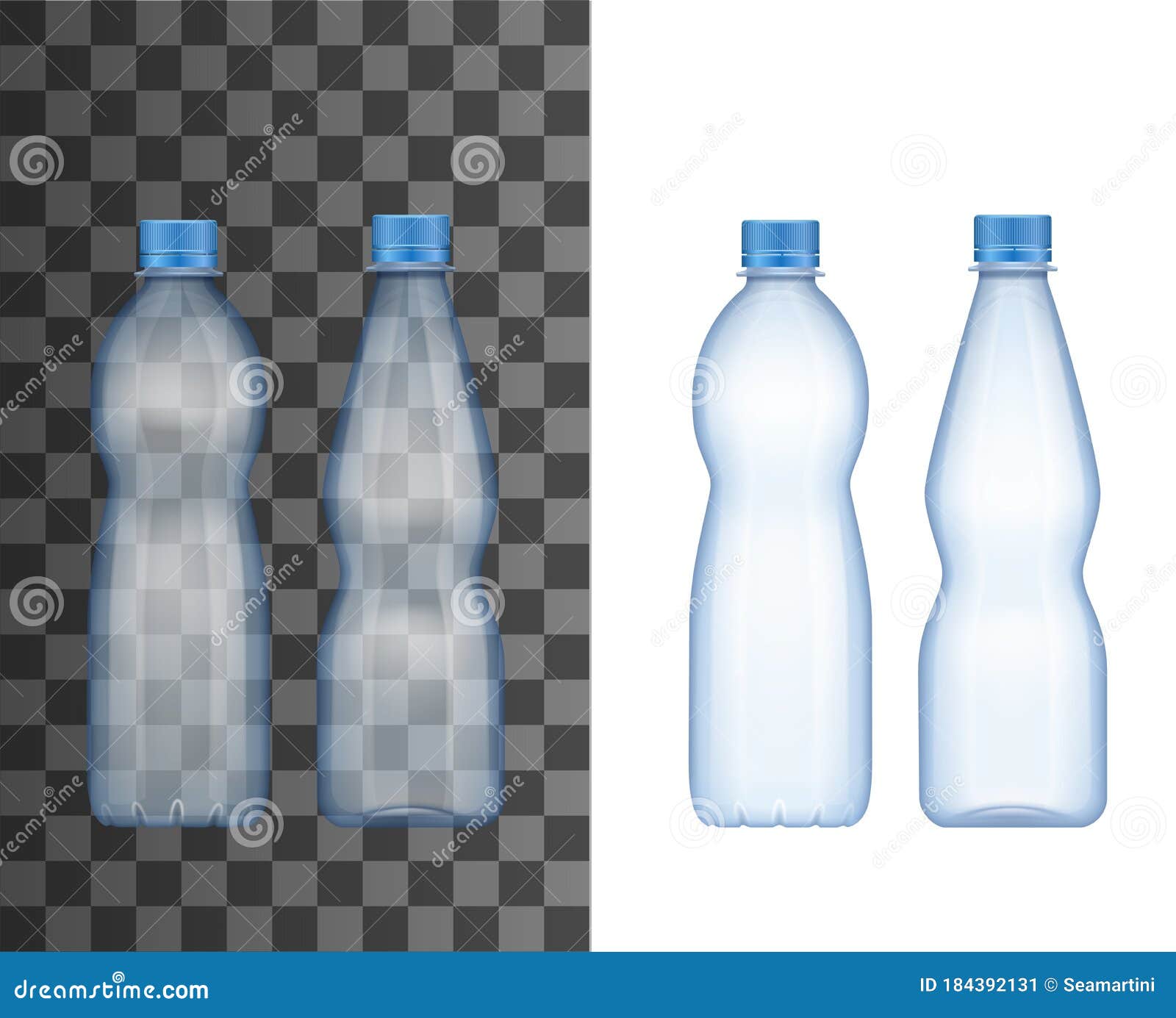 Free Vector  Realistic vector icon. plastic bottle of water. isolated on  white background. beverage, drink mockup