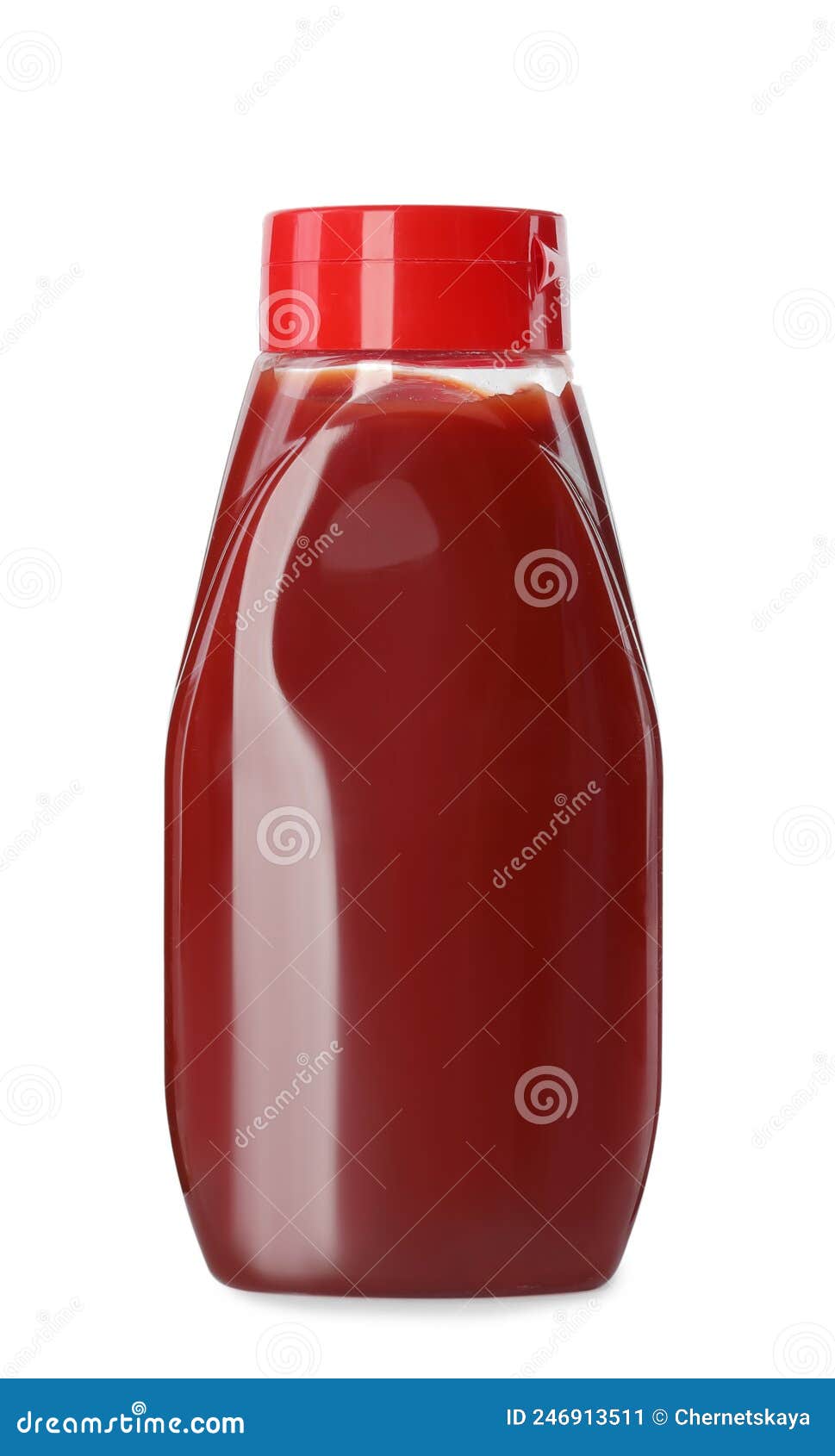Plastic Bottle of Ketchup Isolated on White Stock Image Image of cook