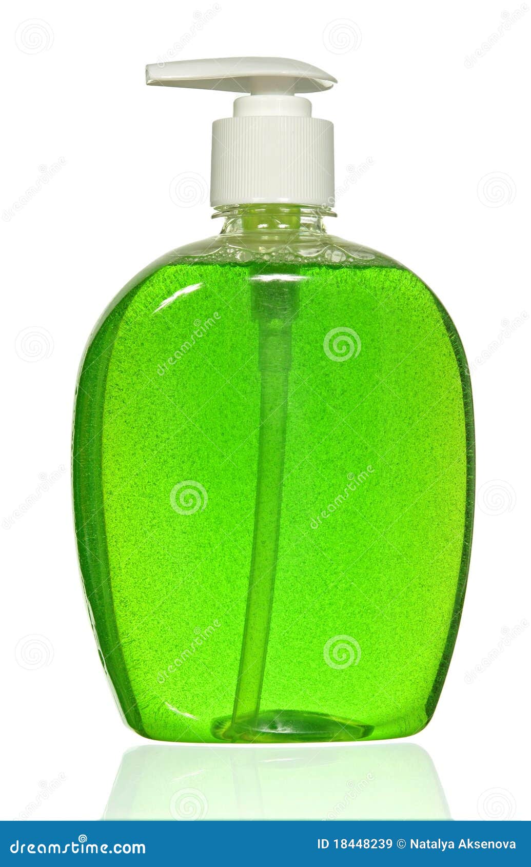 plastic bottle with liquid soap
