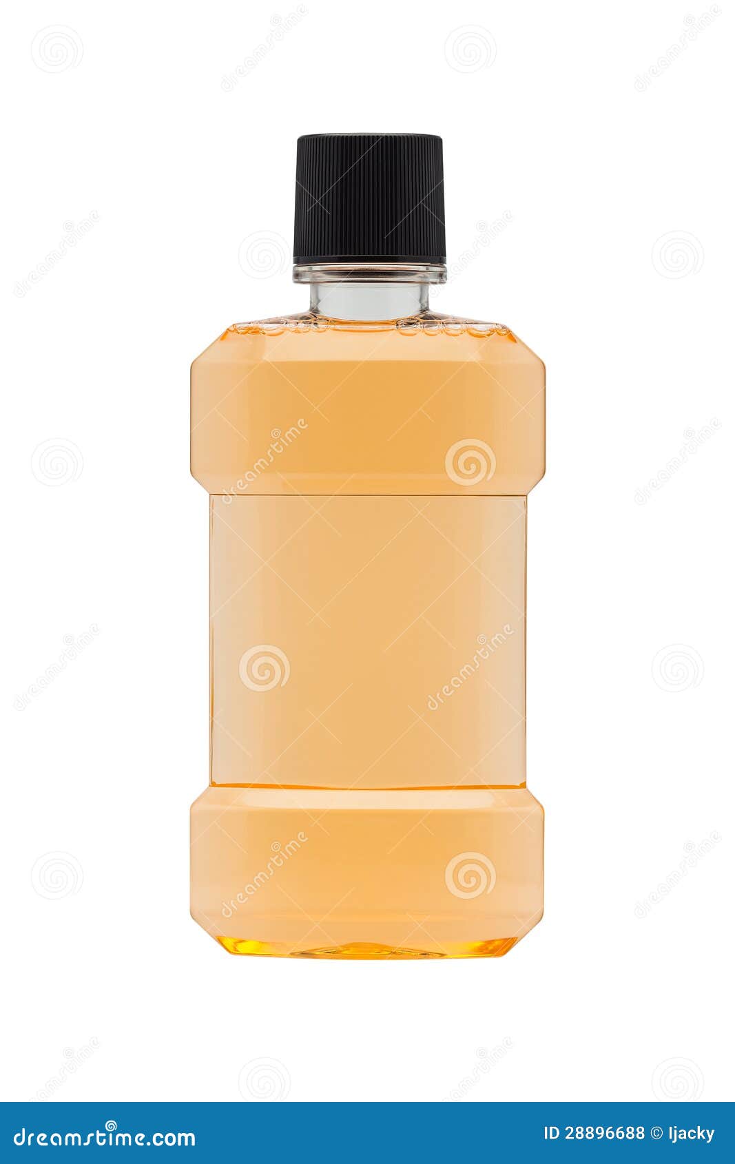 Plastic Bottle of Mint Orange Mouthwash Stock Photo Image of closeup, bottle 28896688