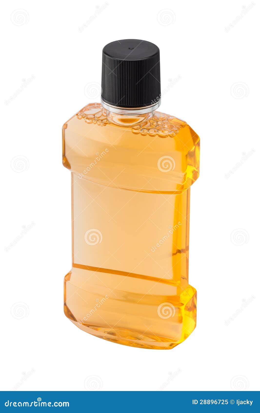 Plastic Bottle of Mint Orange Mouthwash Stock Image Image of dental