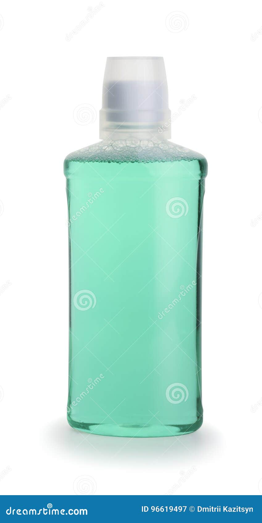 Plastic Bottle of Mouthwash Isolated Stock Image Image of bottle