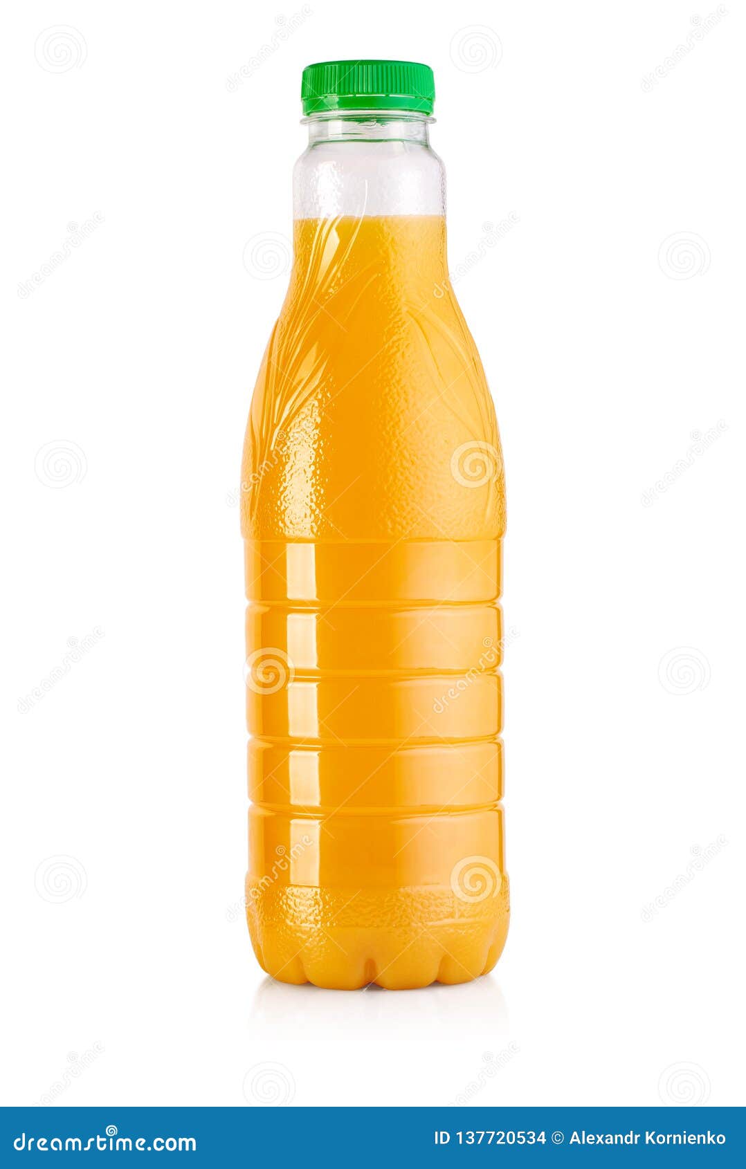 Plastic Bottle of Orange Juice Isolated Stock Photo Image of fruit