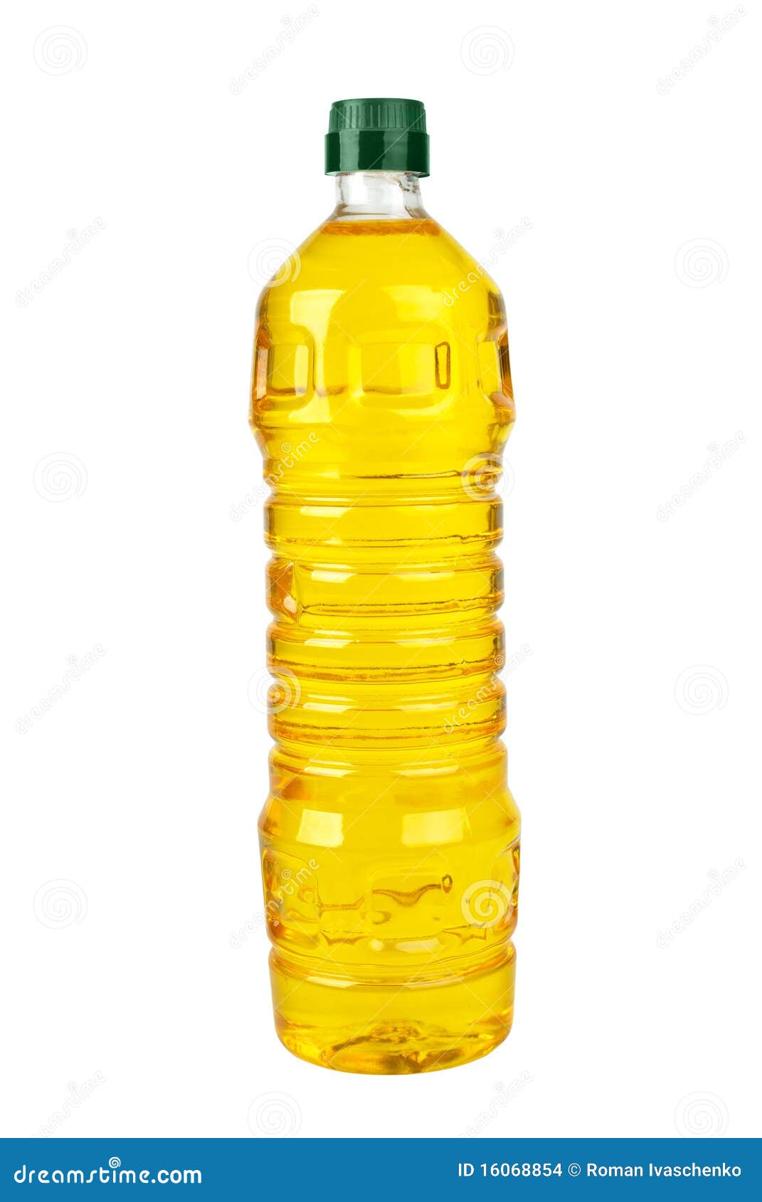 Plastic Bottle with Sunflower (corn or Olive) Oil Stock Photo Image