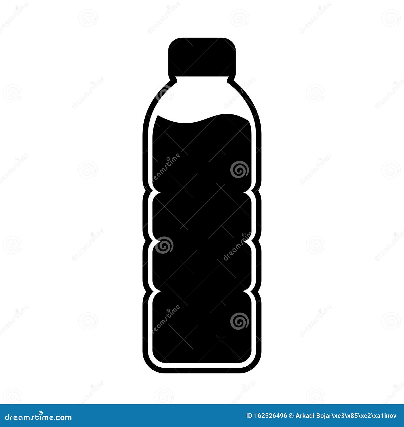 Plastic Bottle Vector Silhouette Stock Vector Illustration of full