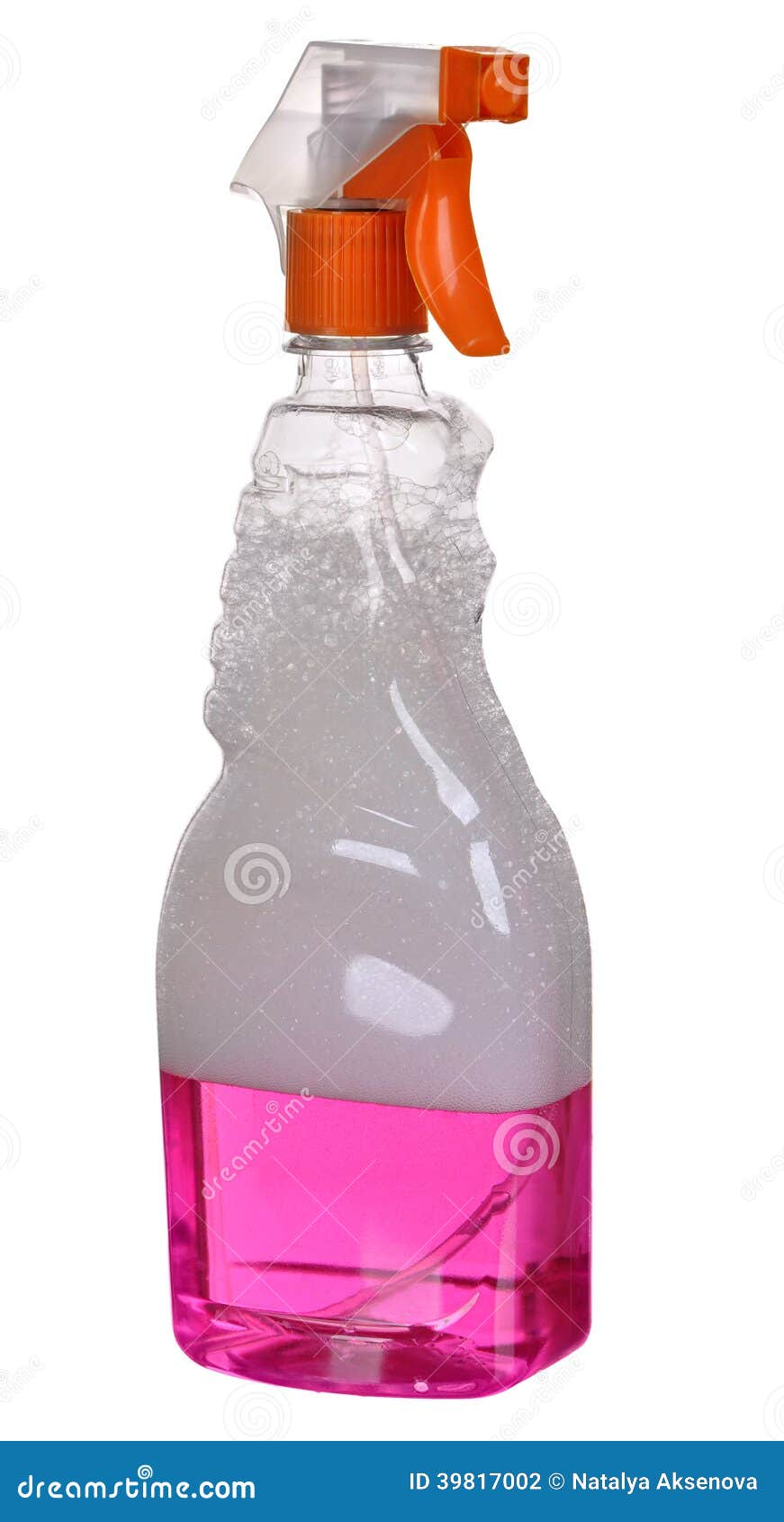 Plastic Bottle Window Cleaning Solution Isolated White Background