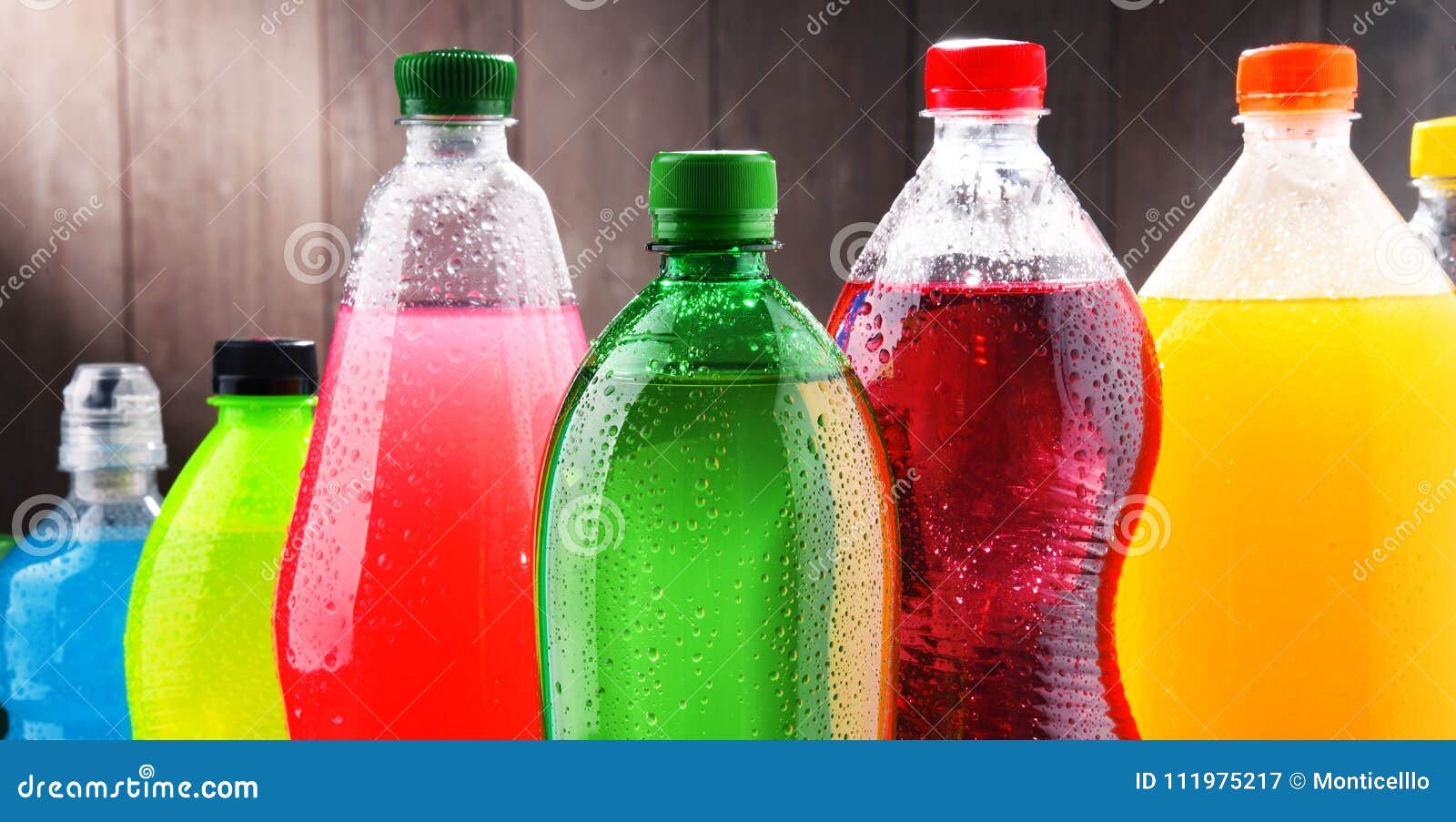 Plastic Bottles of Assorted Carbonated Soft Drinks Stock Image Image