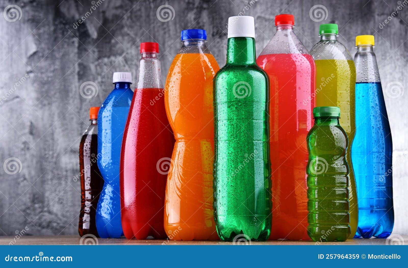 Plastic Bottles of Assorted Carbonated Soft Drinks Stock Image Image