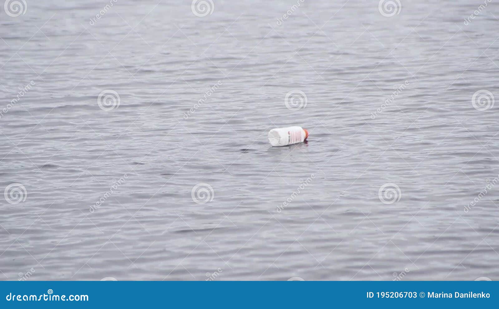 Plastic Bottles Floats Downstream in Stock Video Video of coastline