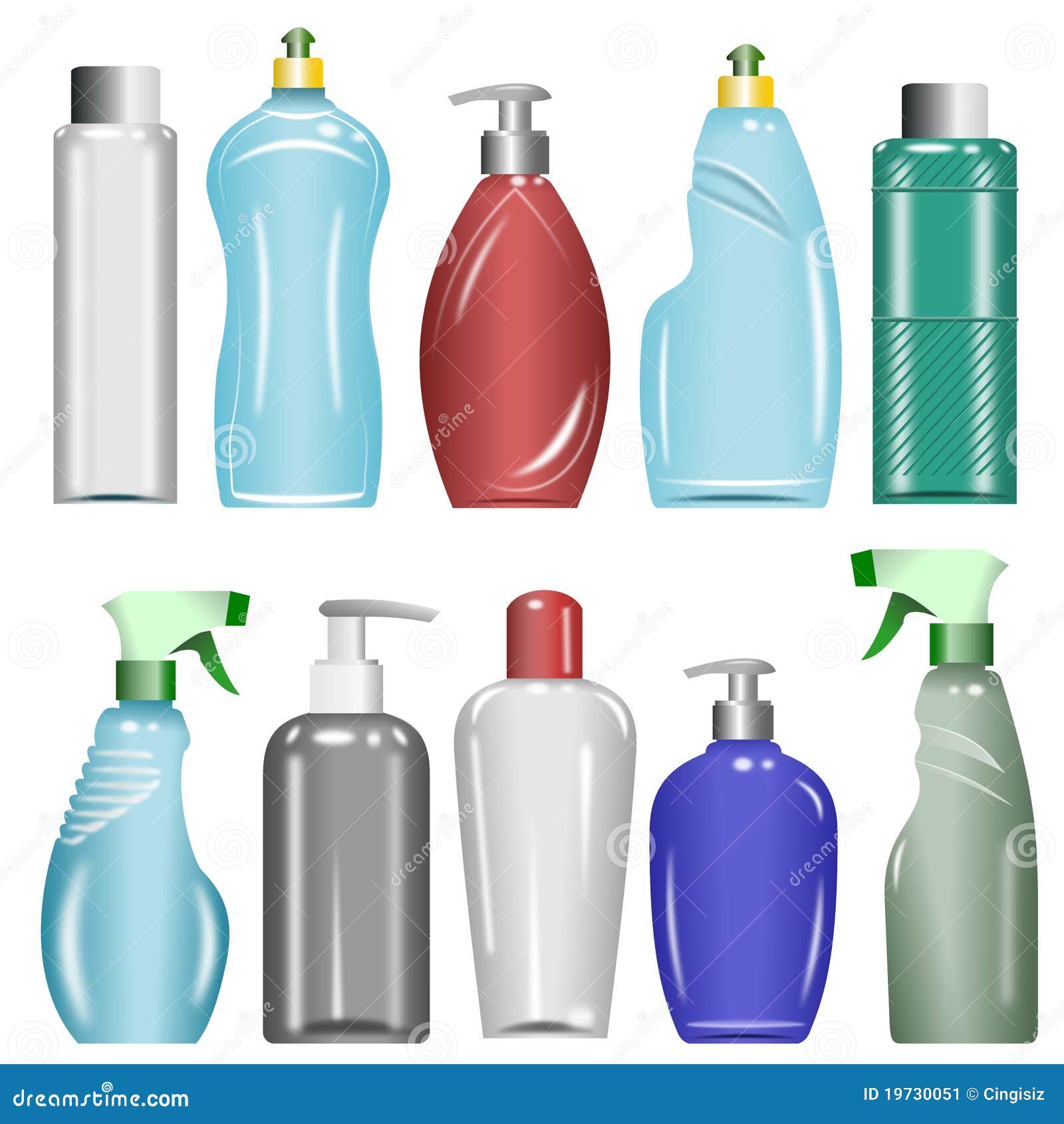 Plastic Bottles Set 6 Stock Image Image 19730051