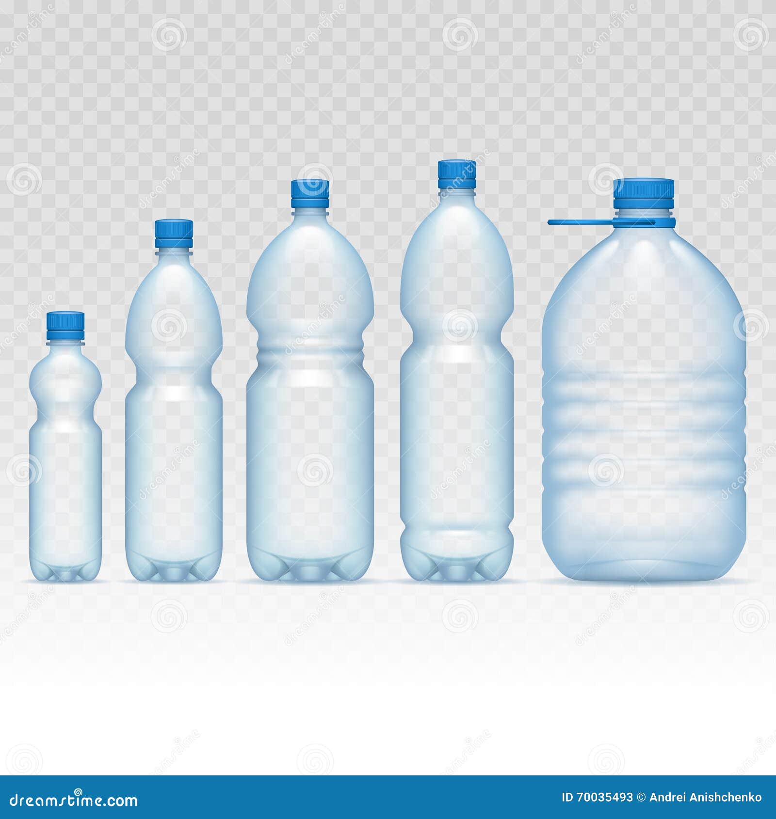 plastic bottles set