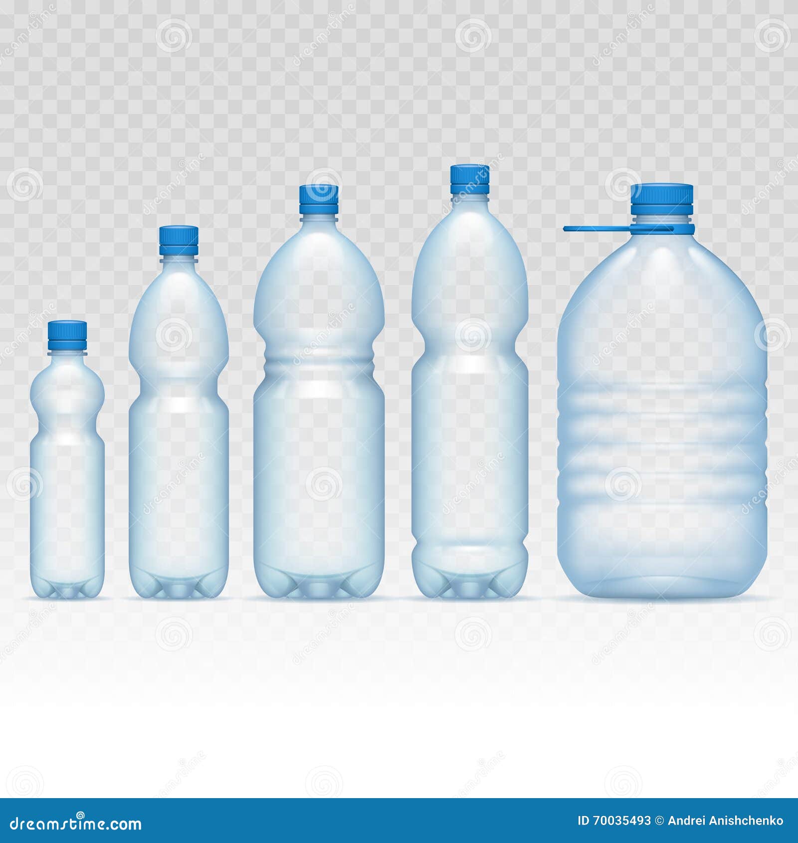 Plastic bottles set stock vector. Illustration of aqua 70035493