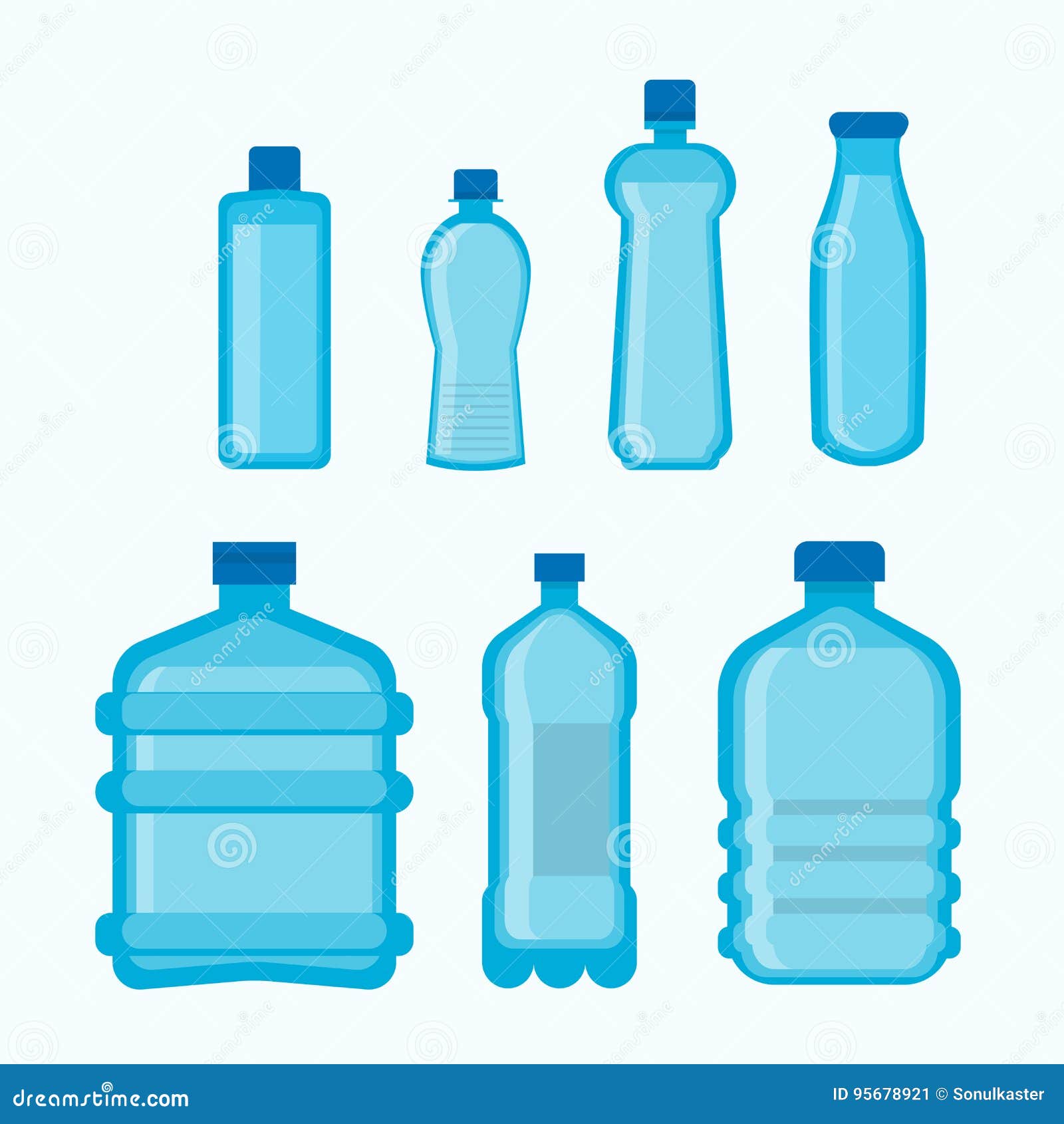 Plastic water bottle icon empty liquid container Vector Image