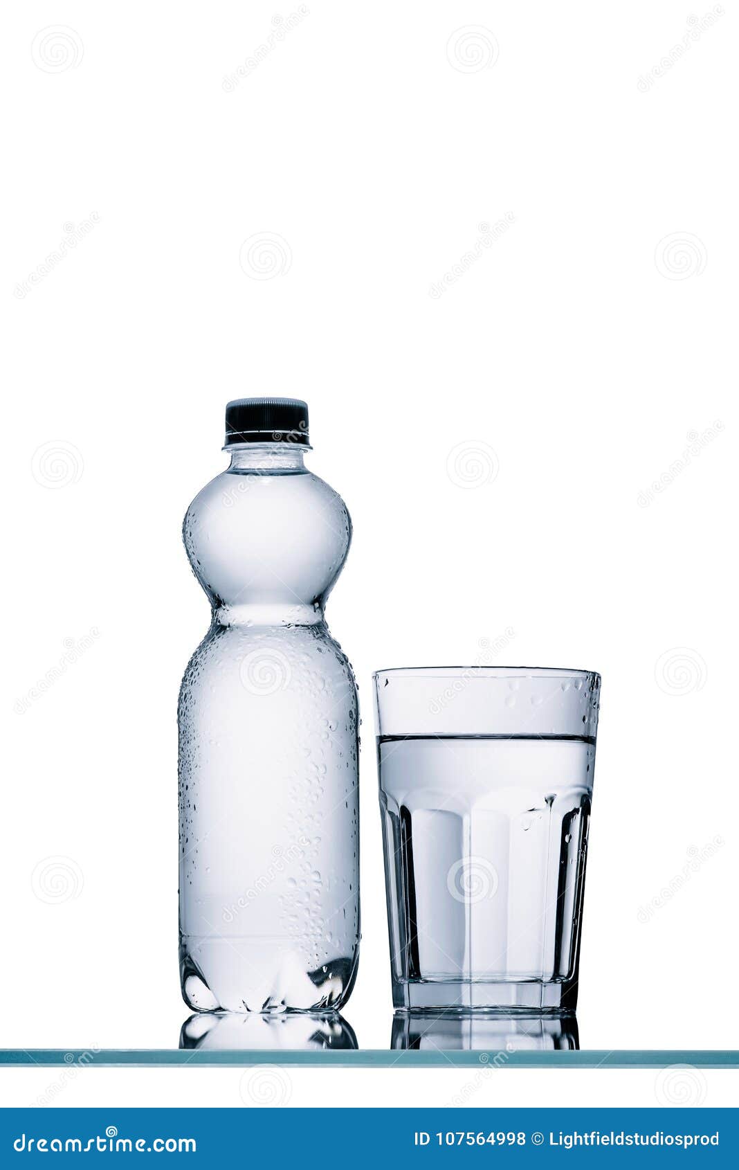 Plastic bottles of water stock photo. Image of glass 107564998