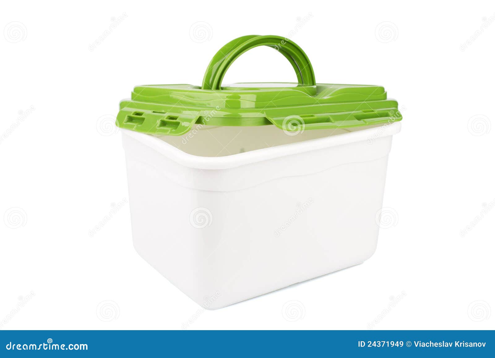 Plastic box isolated on white with clipping path