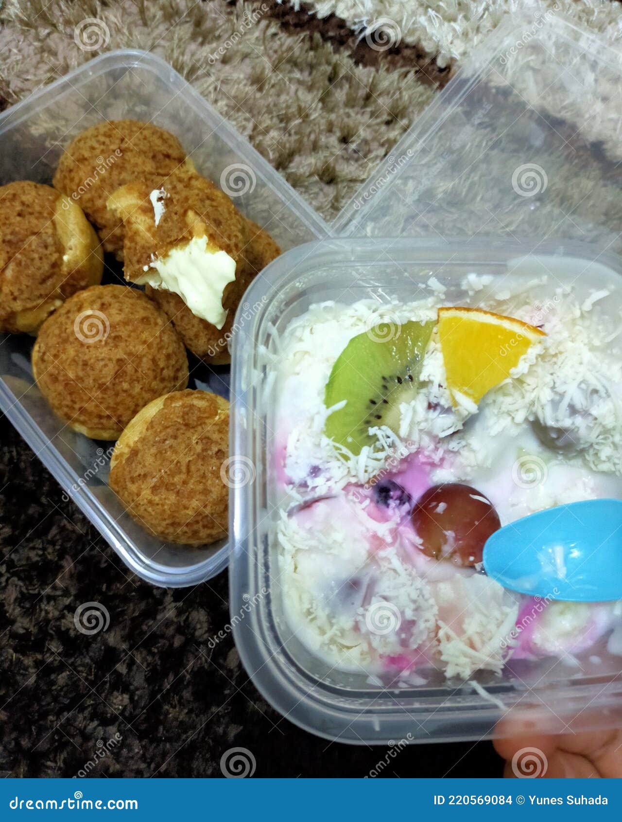 Plastic box for food stock photo. Image of dairy, food 220569084