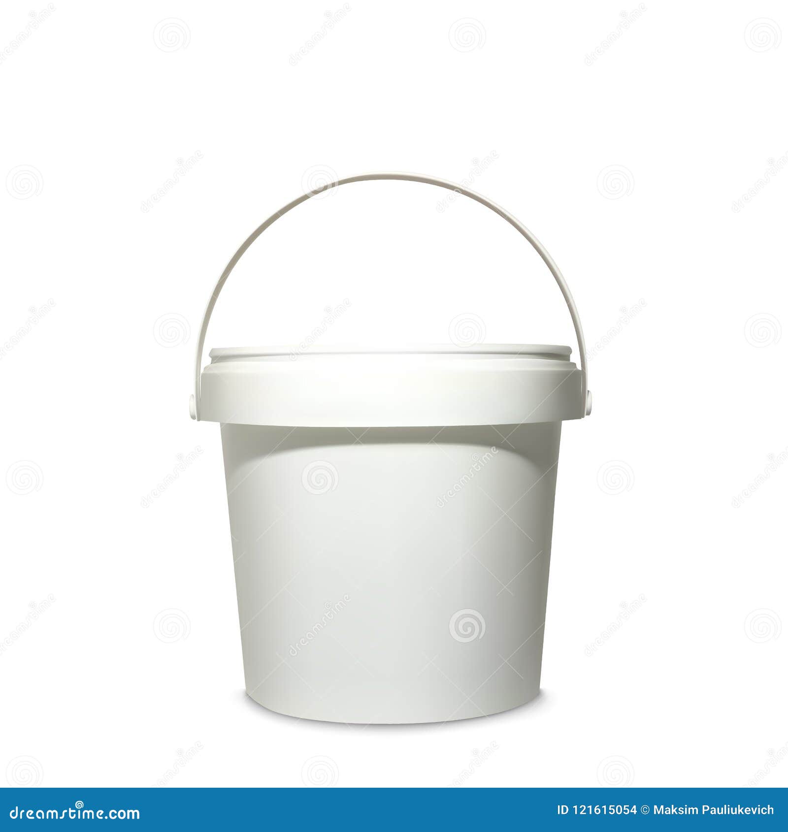 white plastic buckets with lids
