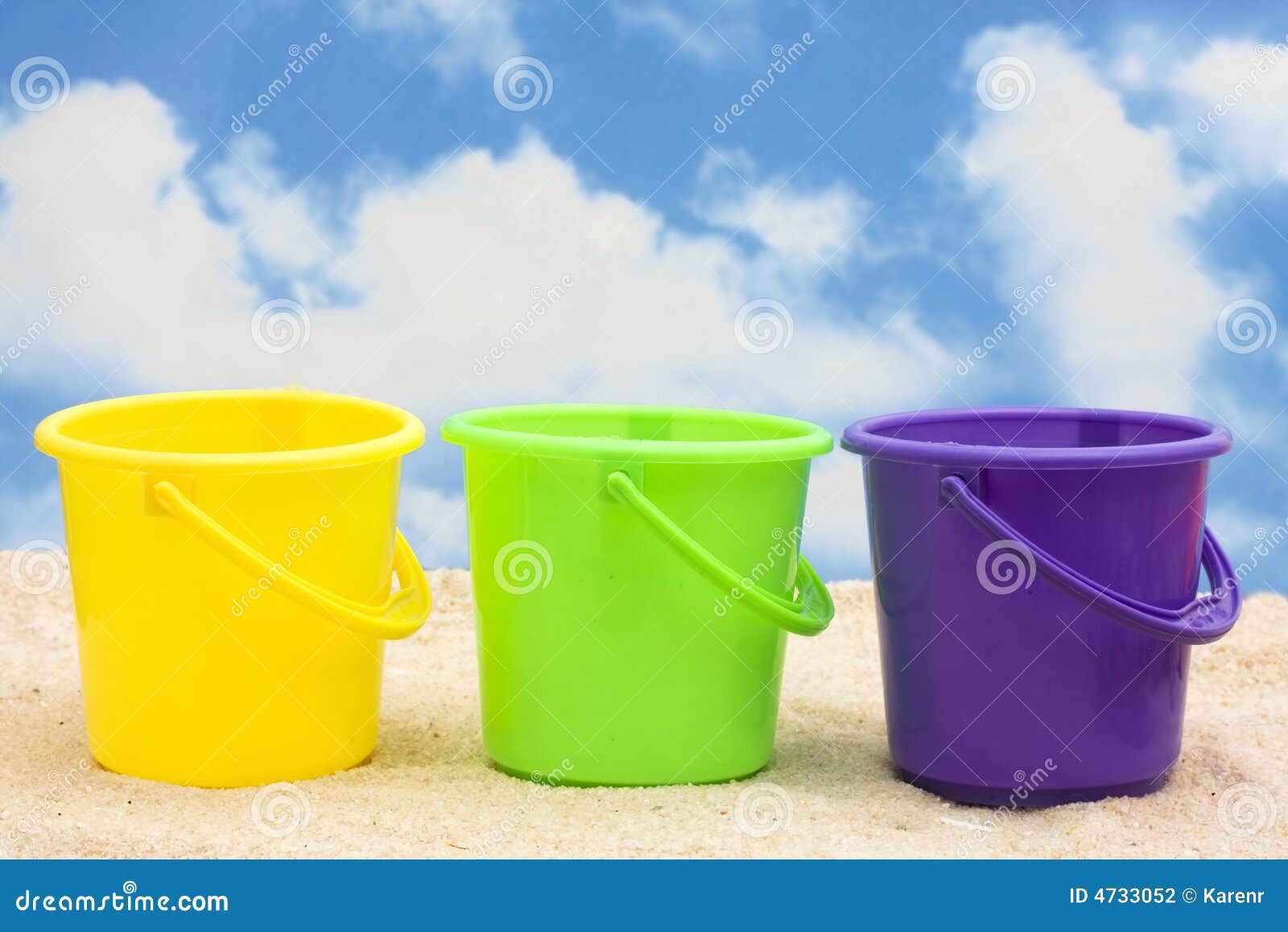 Plastic Buckets stock photo. Image of nature, beach, castle 4733052