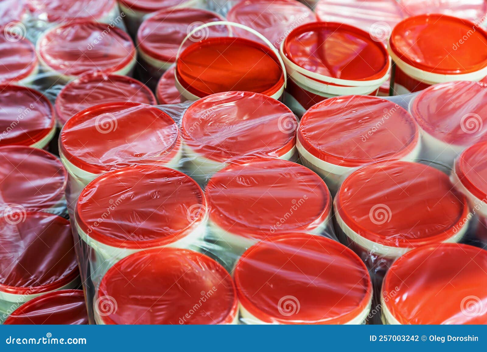 Plastic Buckets with Lids in the Warehouse, Production, Factory Stock Photo Image of chemical