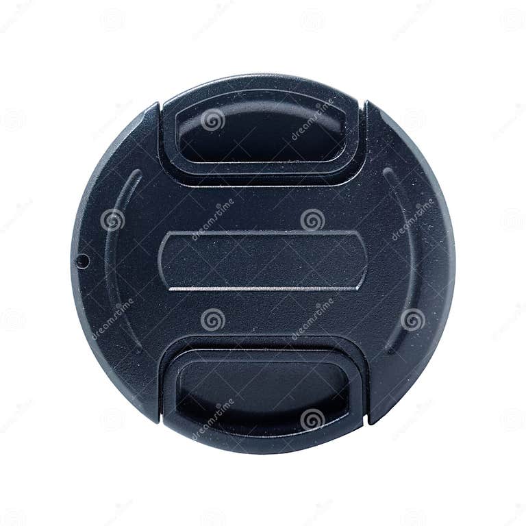 Plastic Camera Lens Cap, Front View. Isolated on White with Clipping Path Stock Image Image of