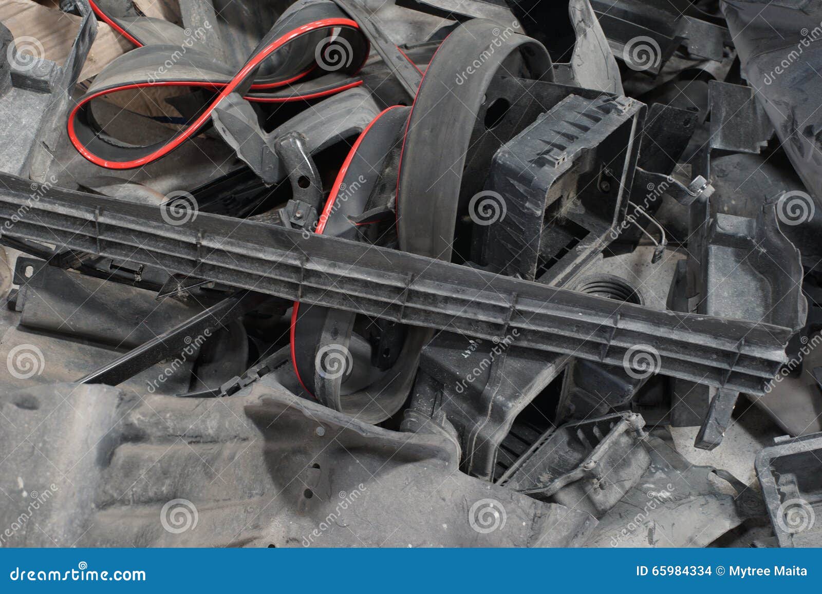Plastic Car Parts for Recycle. Stock Photo Image of garbage