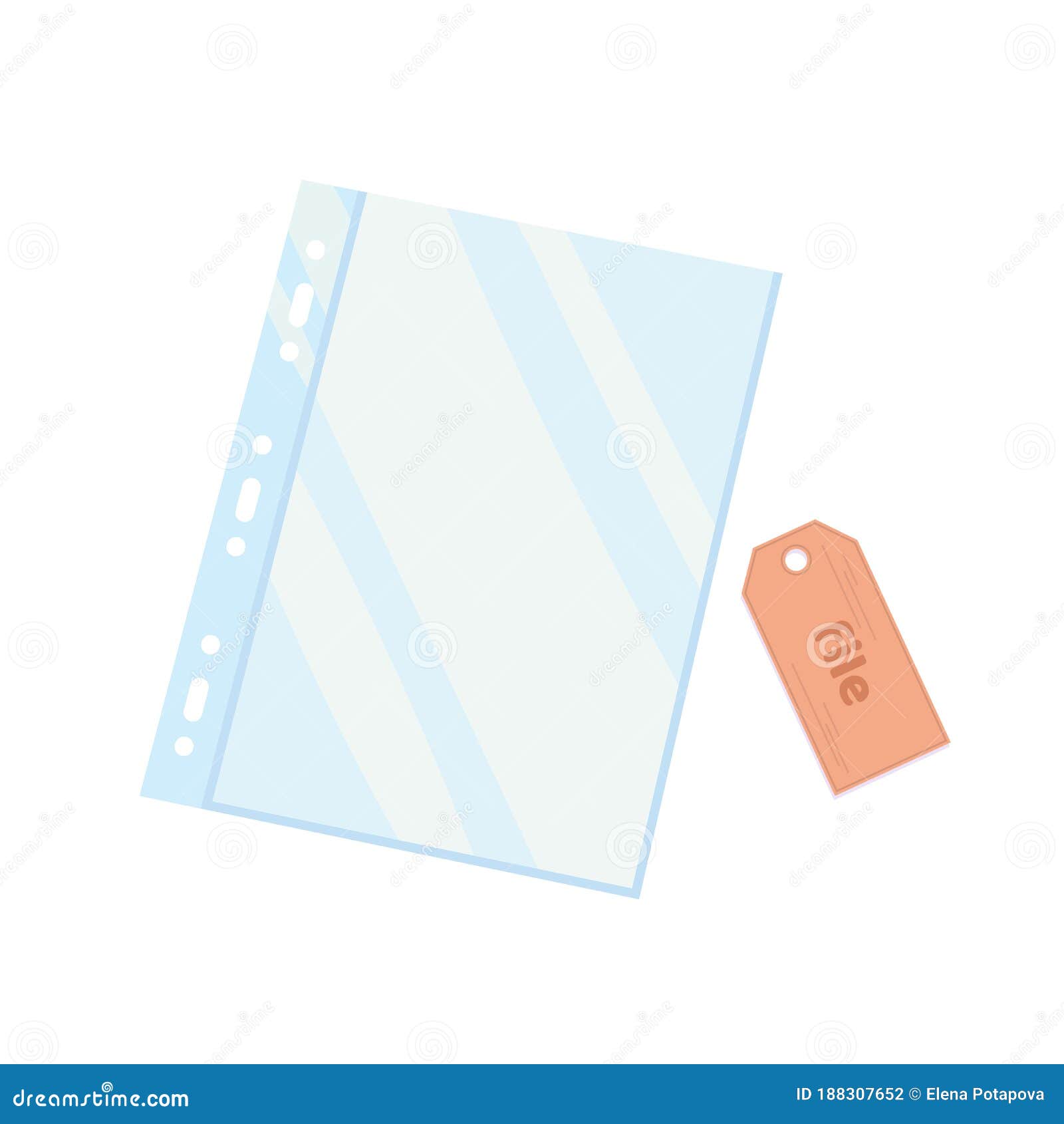 Plastic Cellophane Business File. A4 Size. Sheet Folder. Empty Plastic Bag. Document Protector