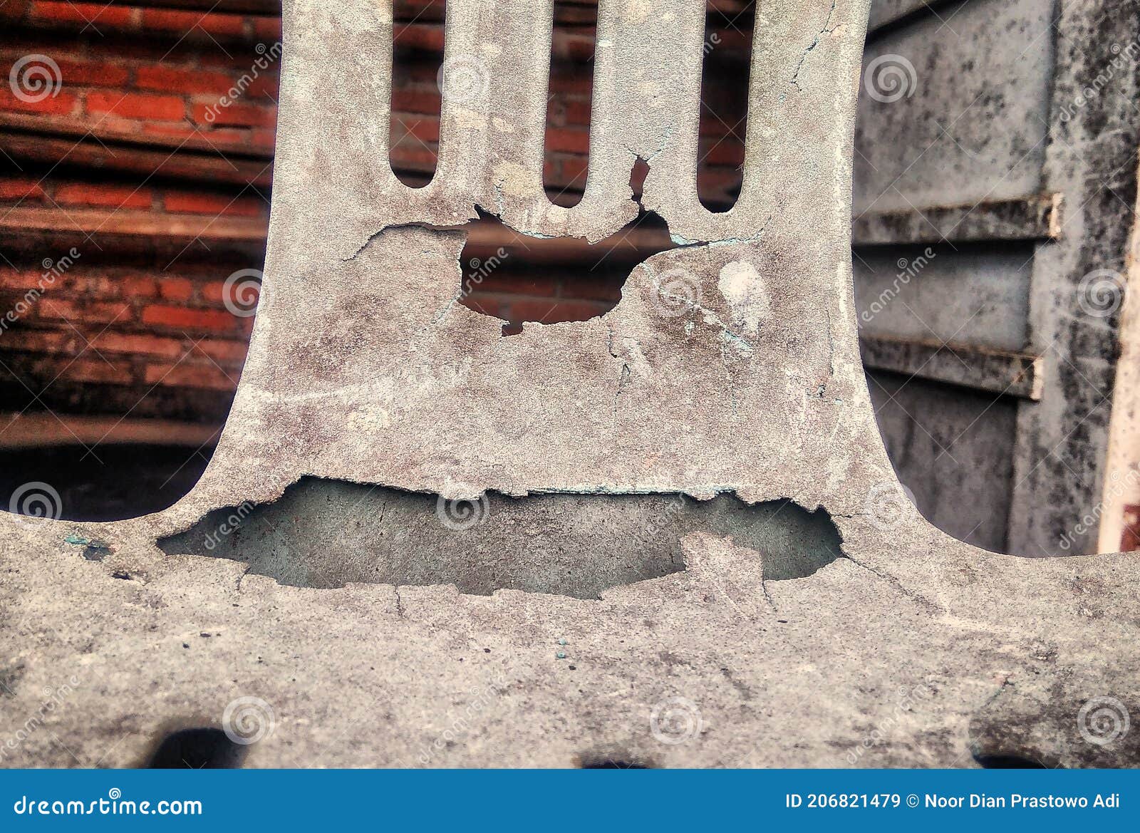The Plastic Chair is Damaged Stock Image Image of chair, black 206821479