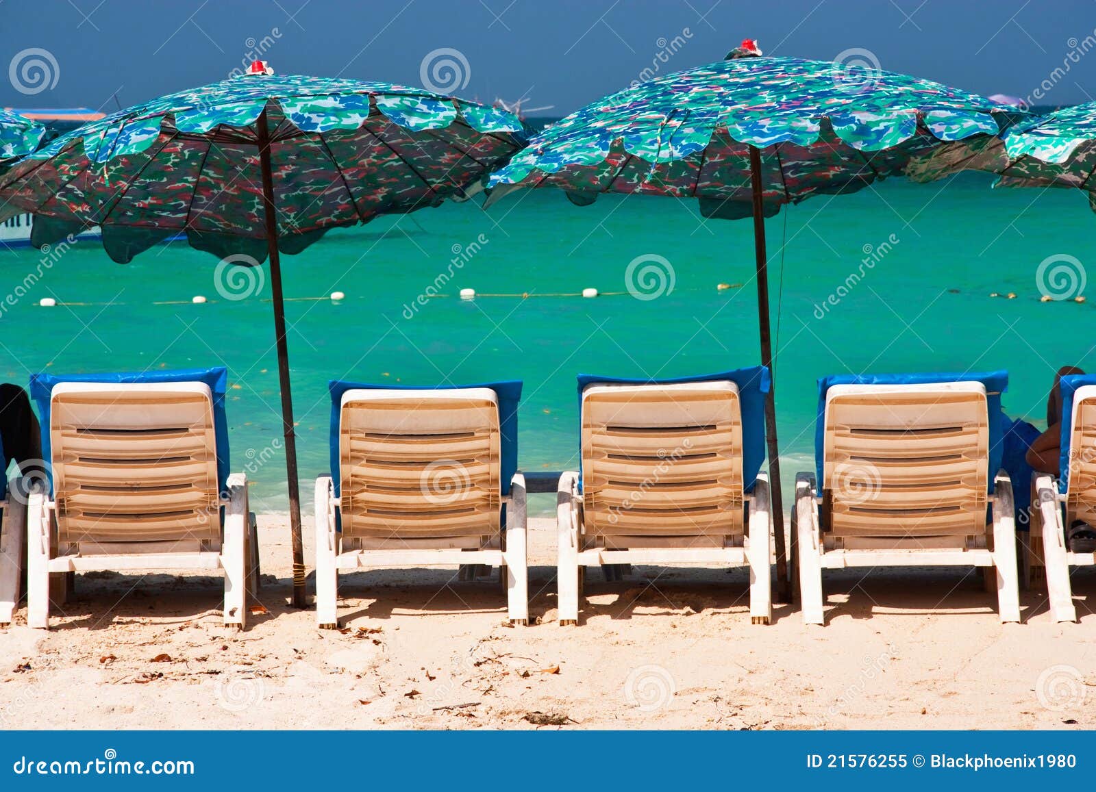 Plastic Chairs on the Beach Stock Image Image of rest, ocean 21576255