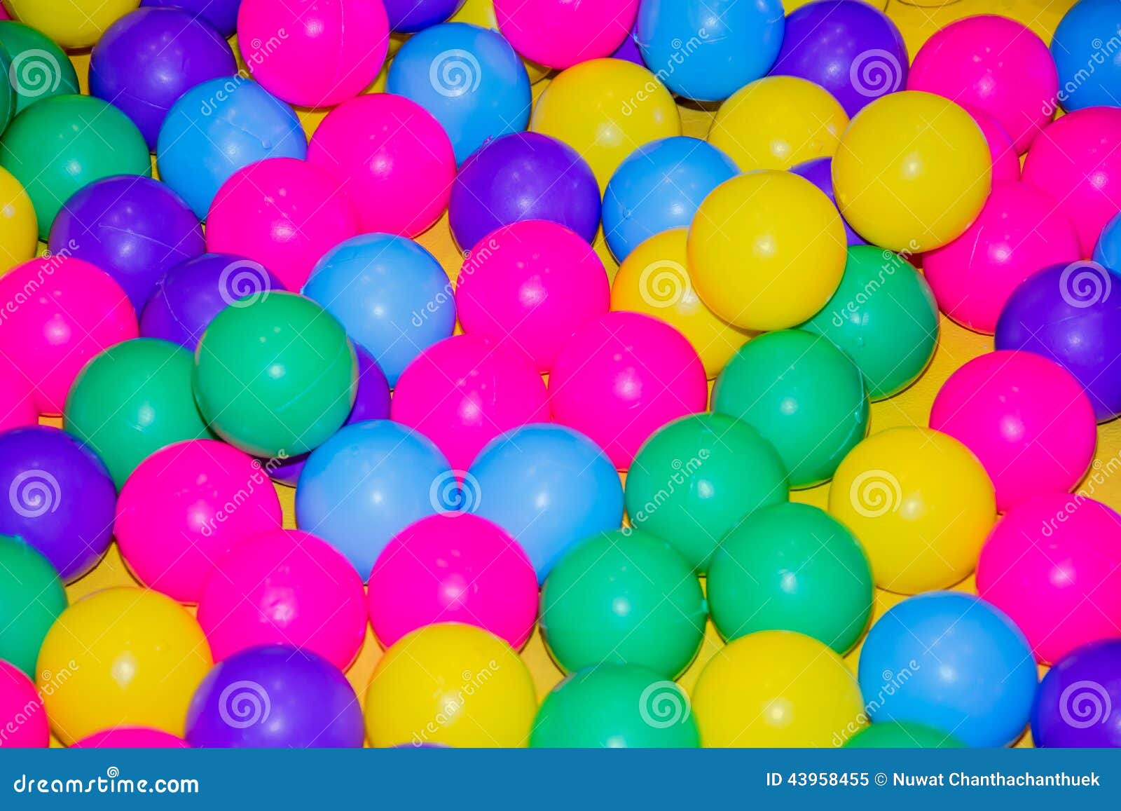 Plastic color balls. stock image. Image of pink, background 43958455