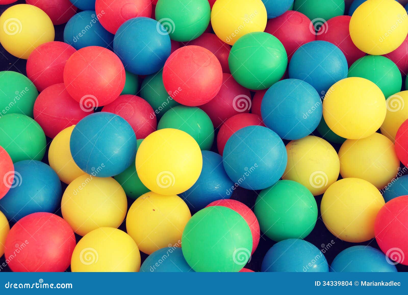 Plastic color balls stock photo. Image of colored, balls 34339804