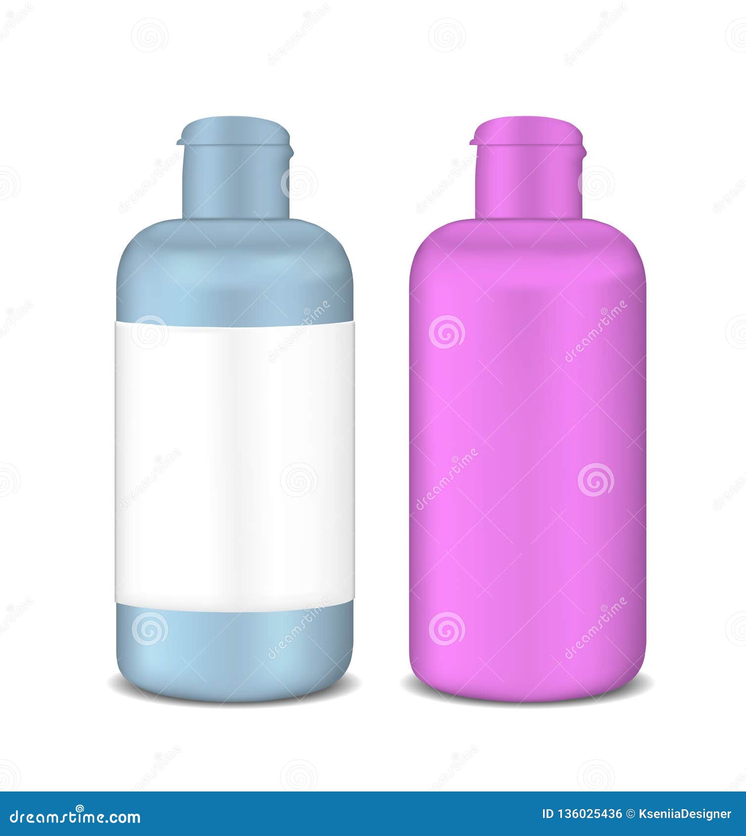 Plastic Color Lotion Bottle Template Stock Vector Illustration of