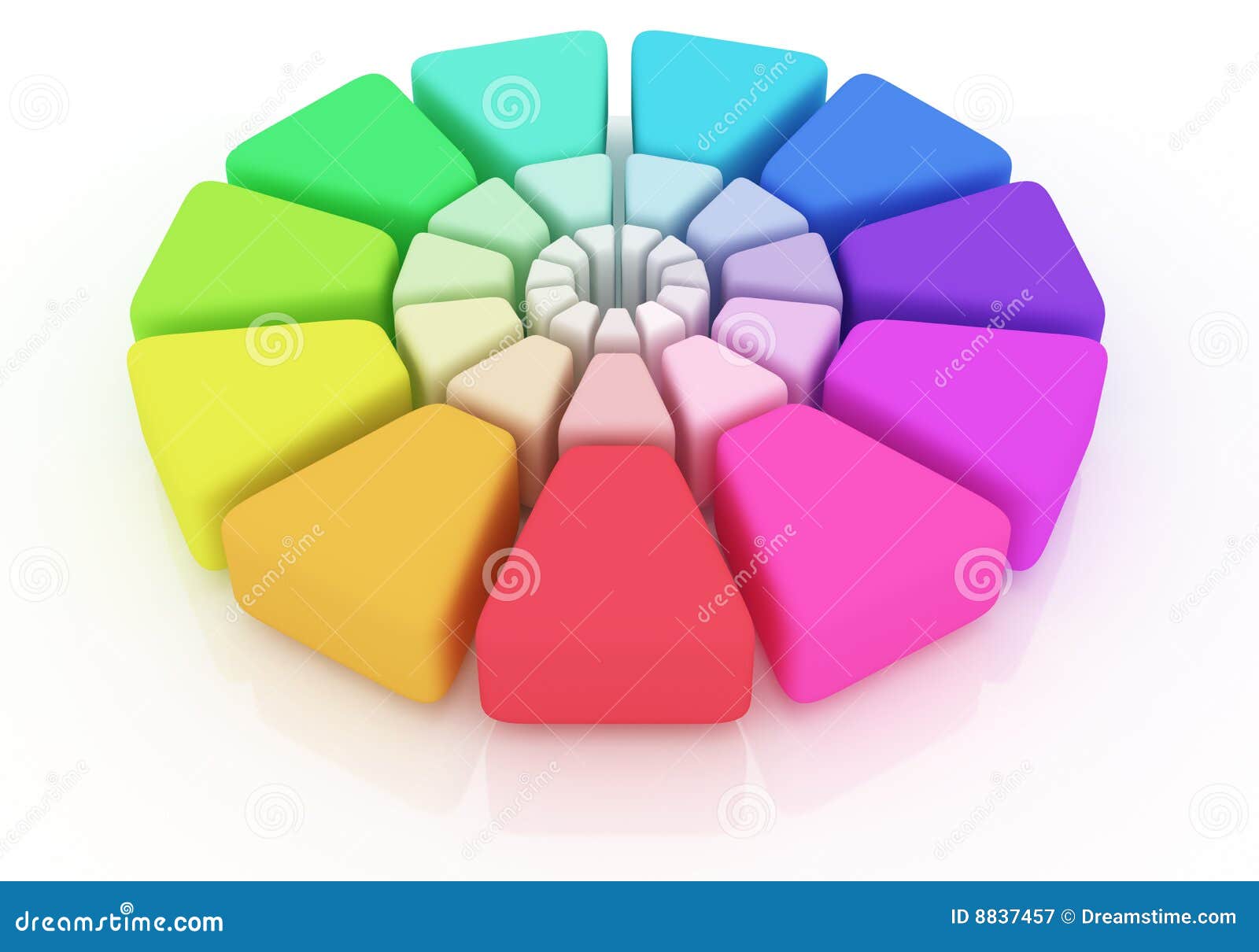 Plastic Color Wheel stock illustration. Illustration of purple 8837457