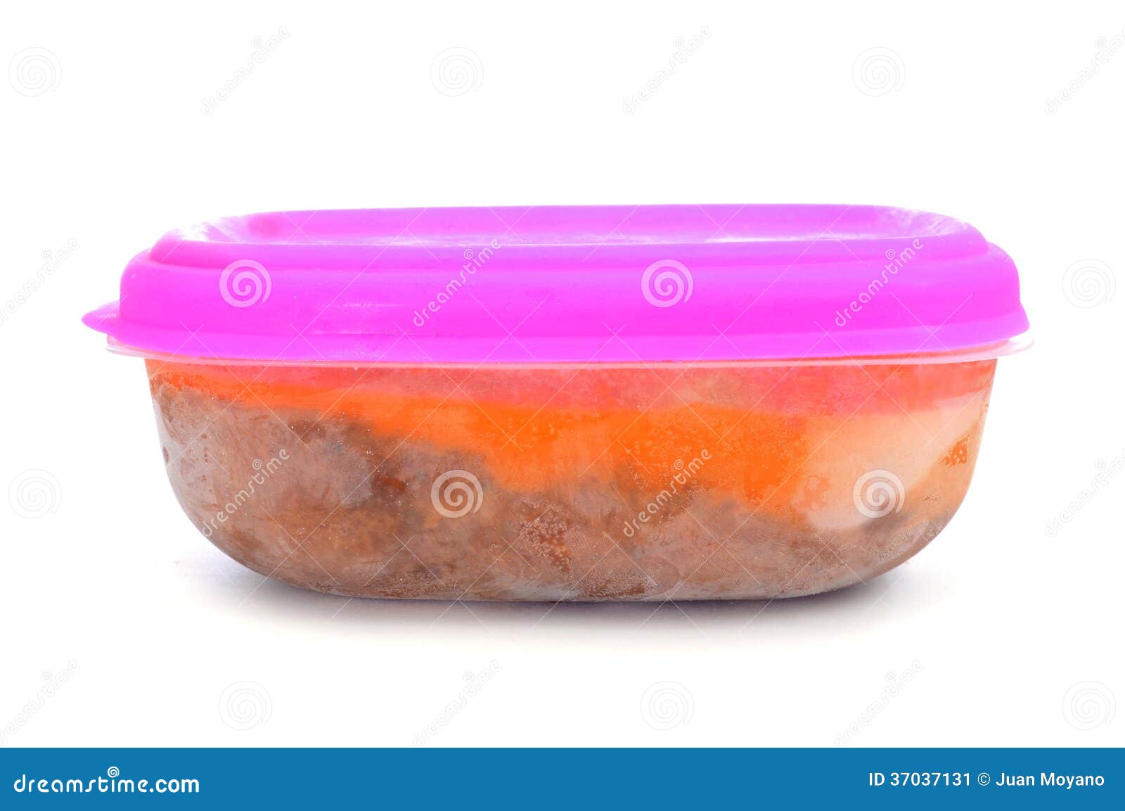 Plastic Container with Frozen Food Stock Image Image of house