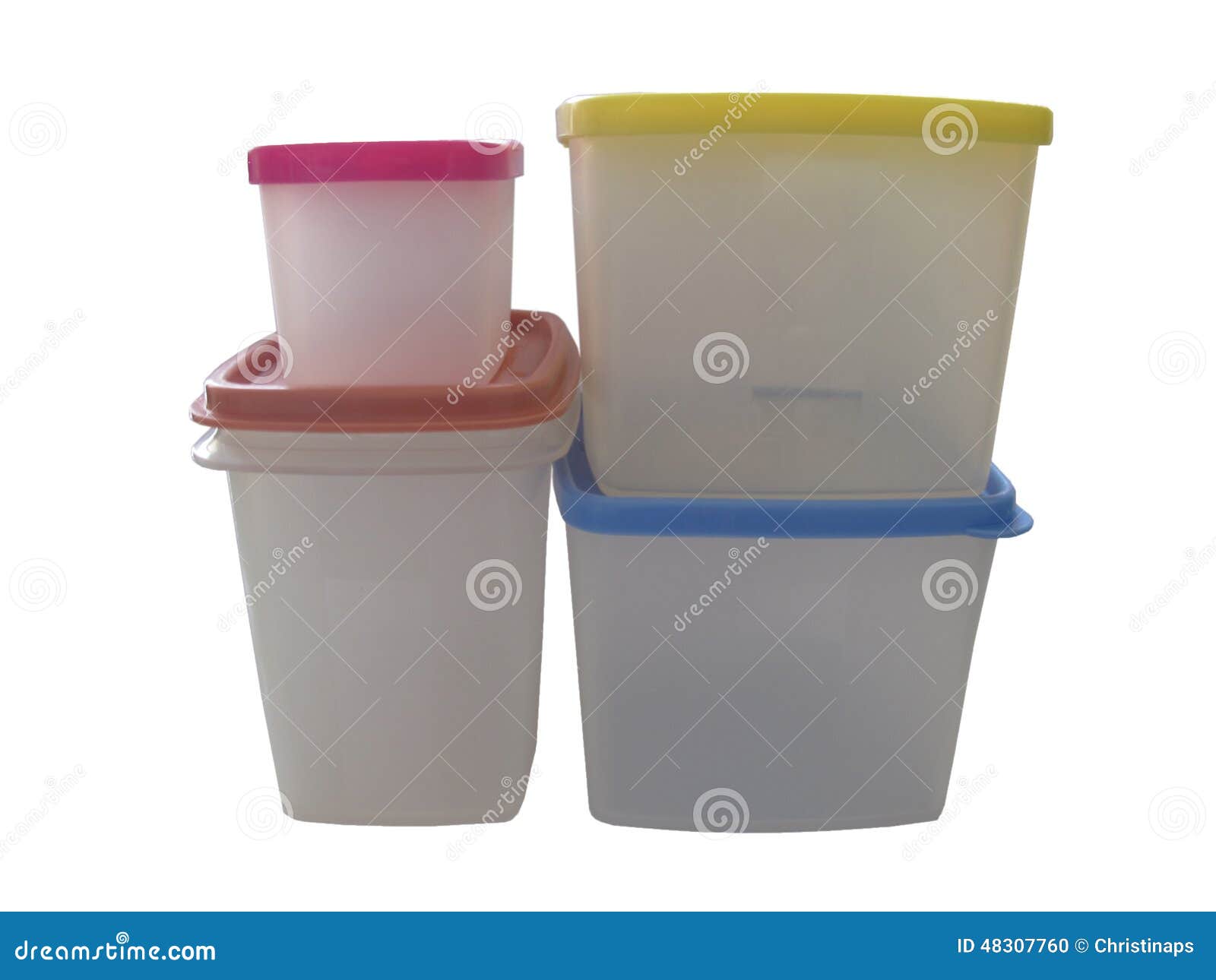 Plastic containers stock photo. Image of colors, white 48307760