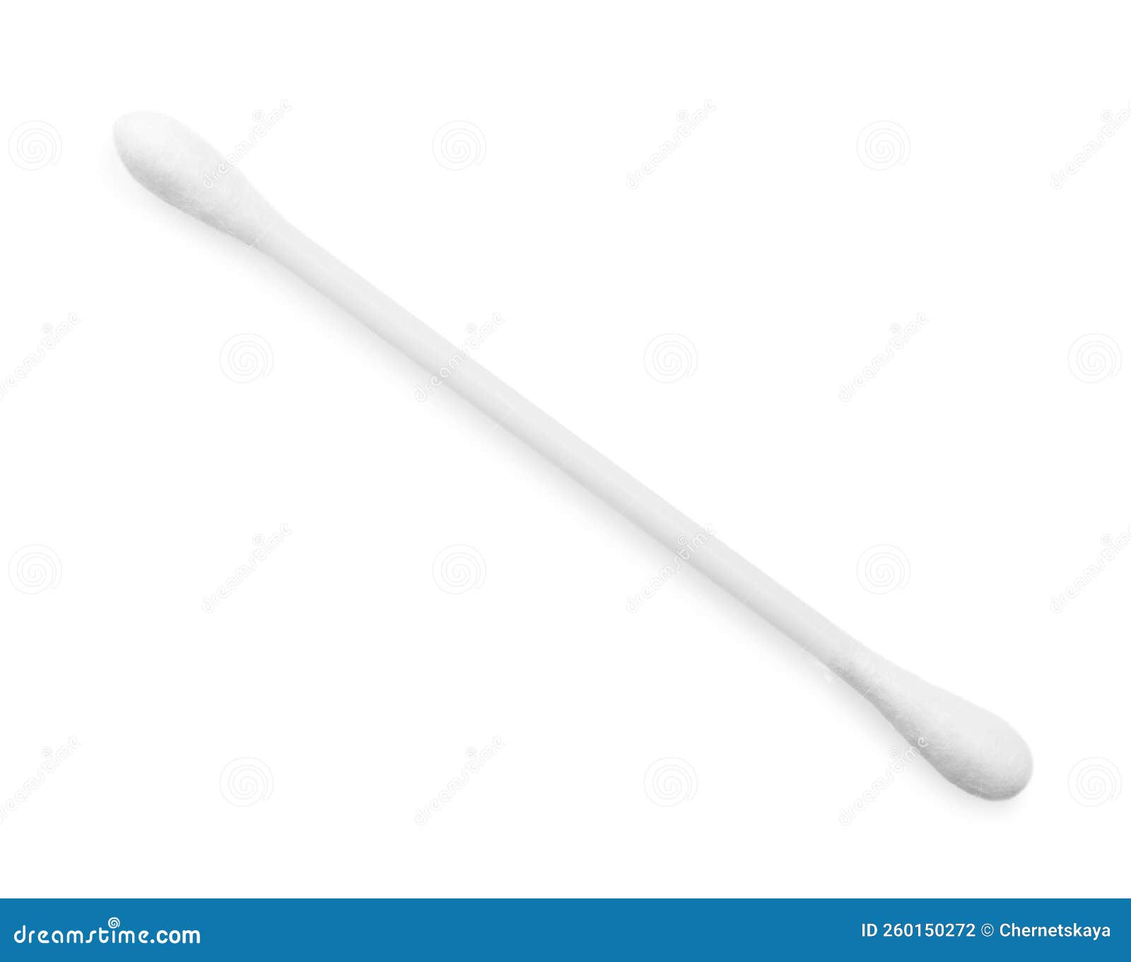 Plastic Cotton Bud Isolated on White, Top View Stock Photo Image of