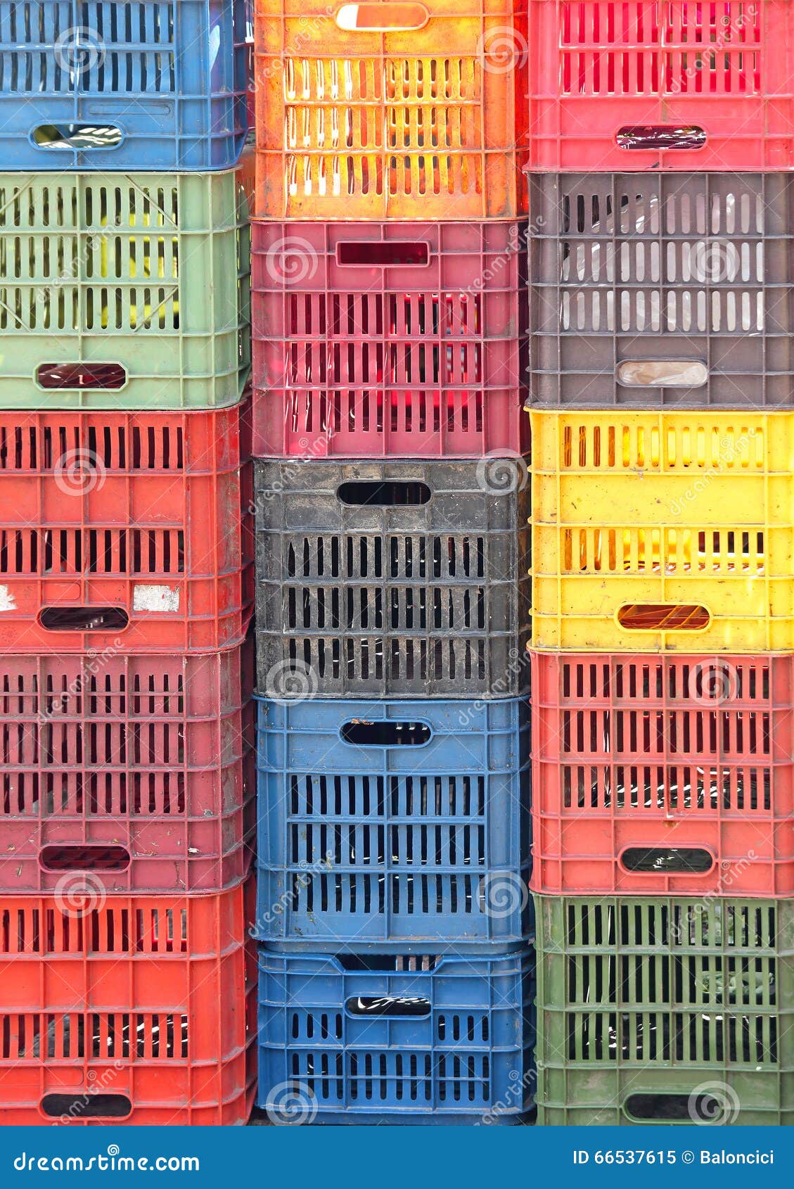 Plastic Crates stock image. Image of crates, farmers 66537615