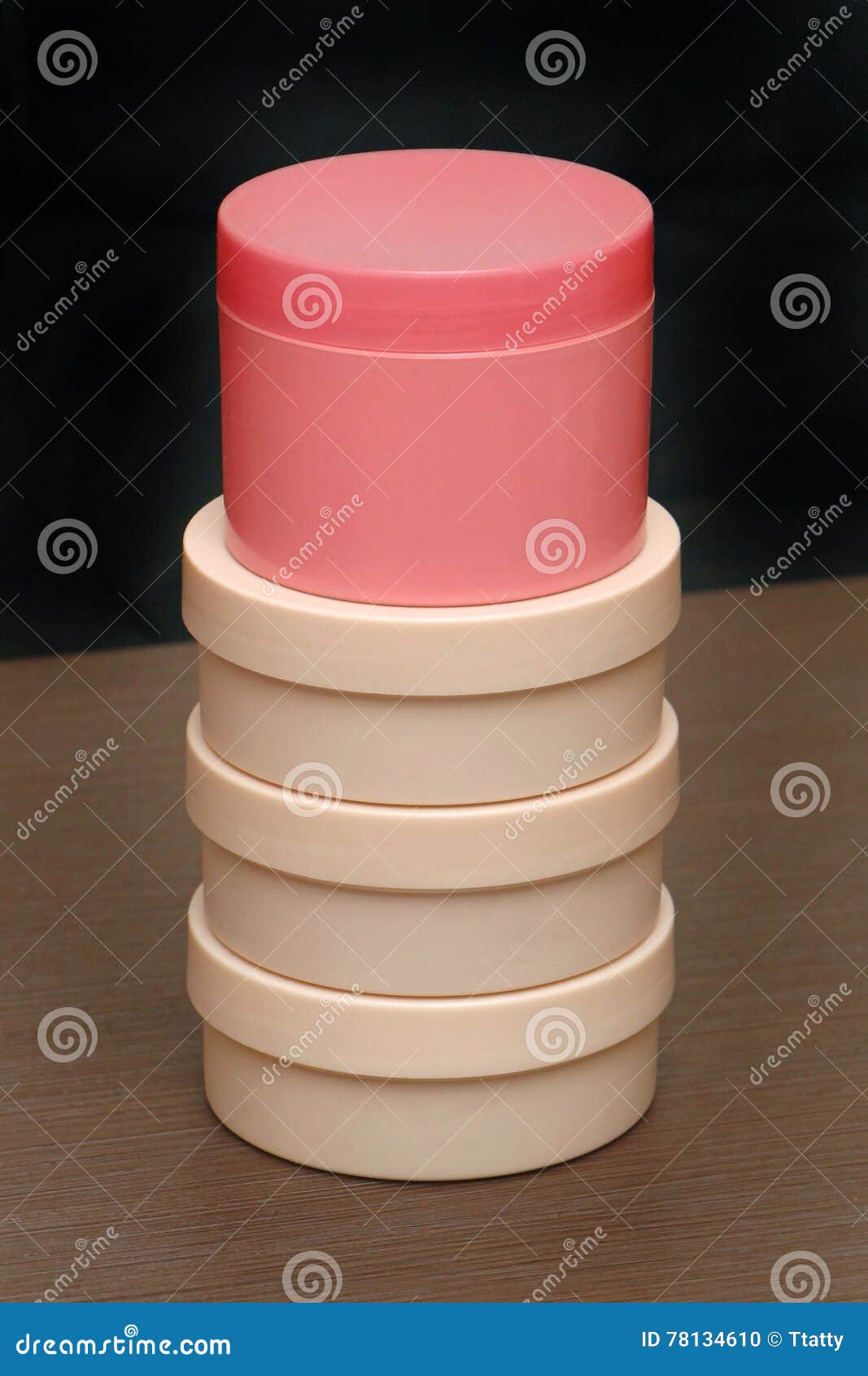Plastic cream containers stock photo. Image of container 78134610