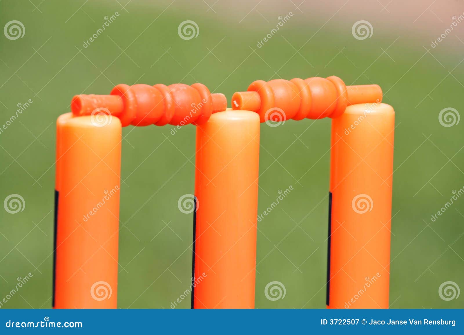 Plastic cricket wickets stock image. Image of bails, garden 3722507