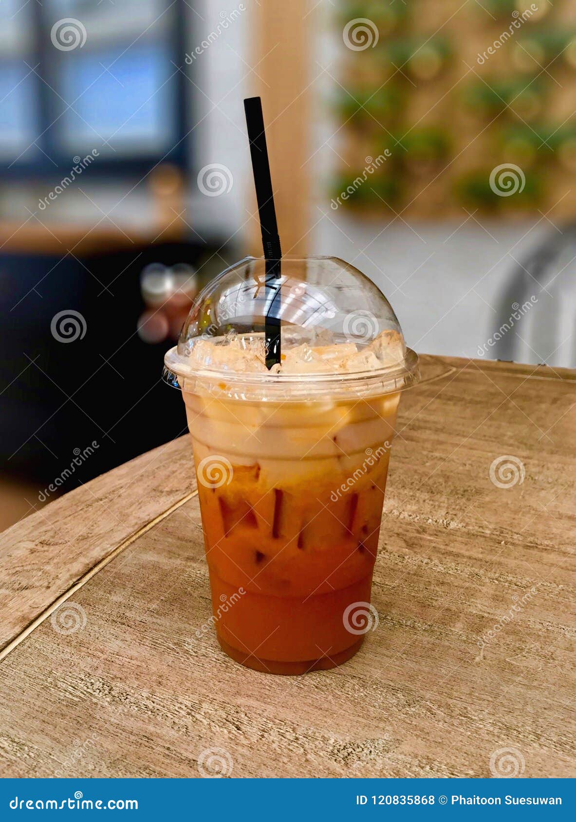 Plastic Cup of Cold Milk Thai Tea Stock Photo - Image of coffee ...