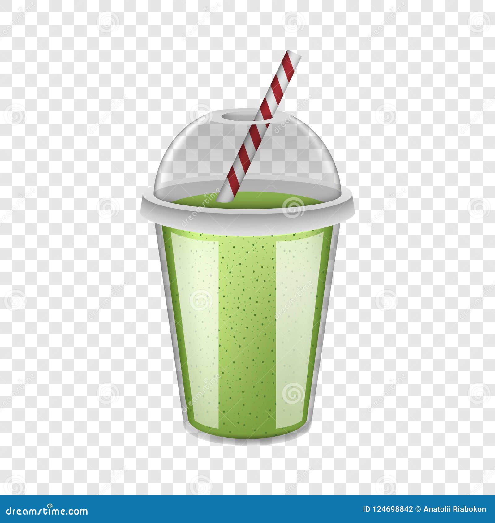 Download Plastic Cup Green Smoothie Mockup, Realistic Style Stock ...