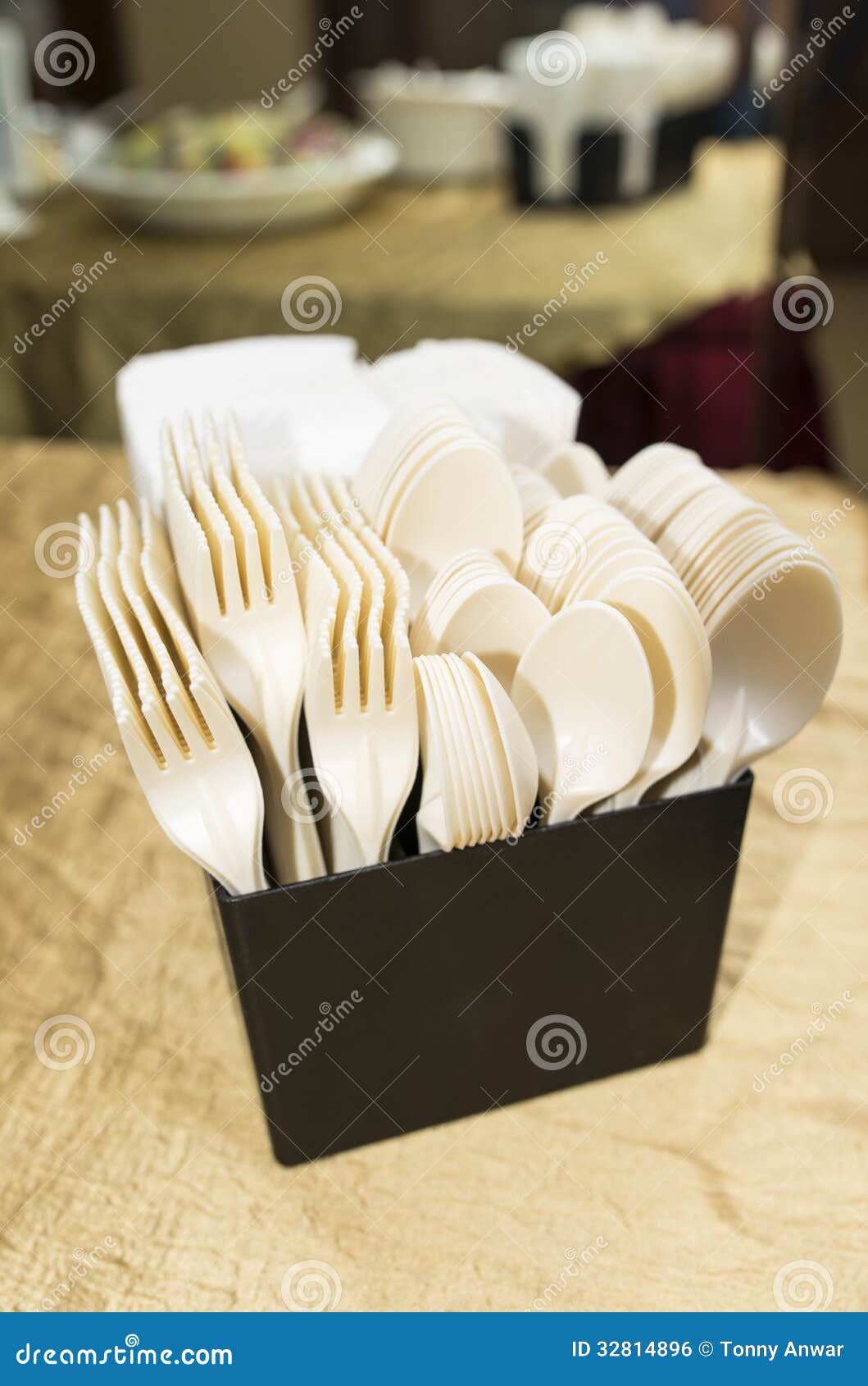 Plastic Cutlery stock photo. Image of utensil, plastic 32814896