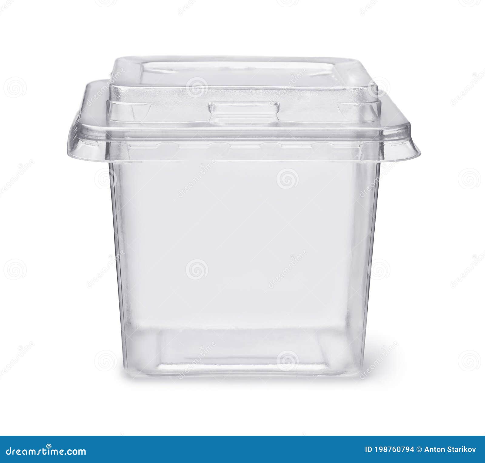 Plastic Disposable Clear Food Box Stock Photo - Image of object, food:  198760794