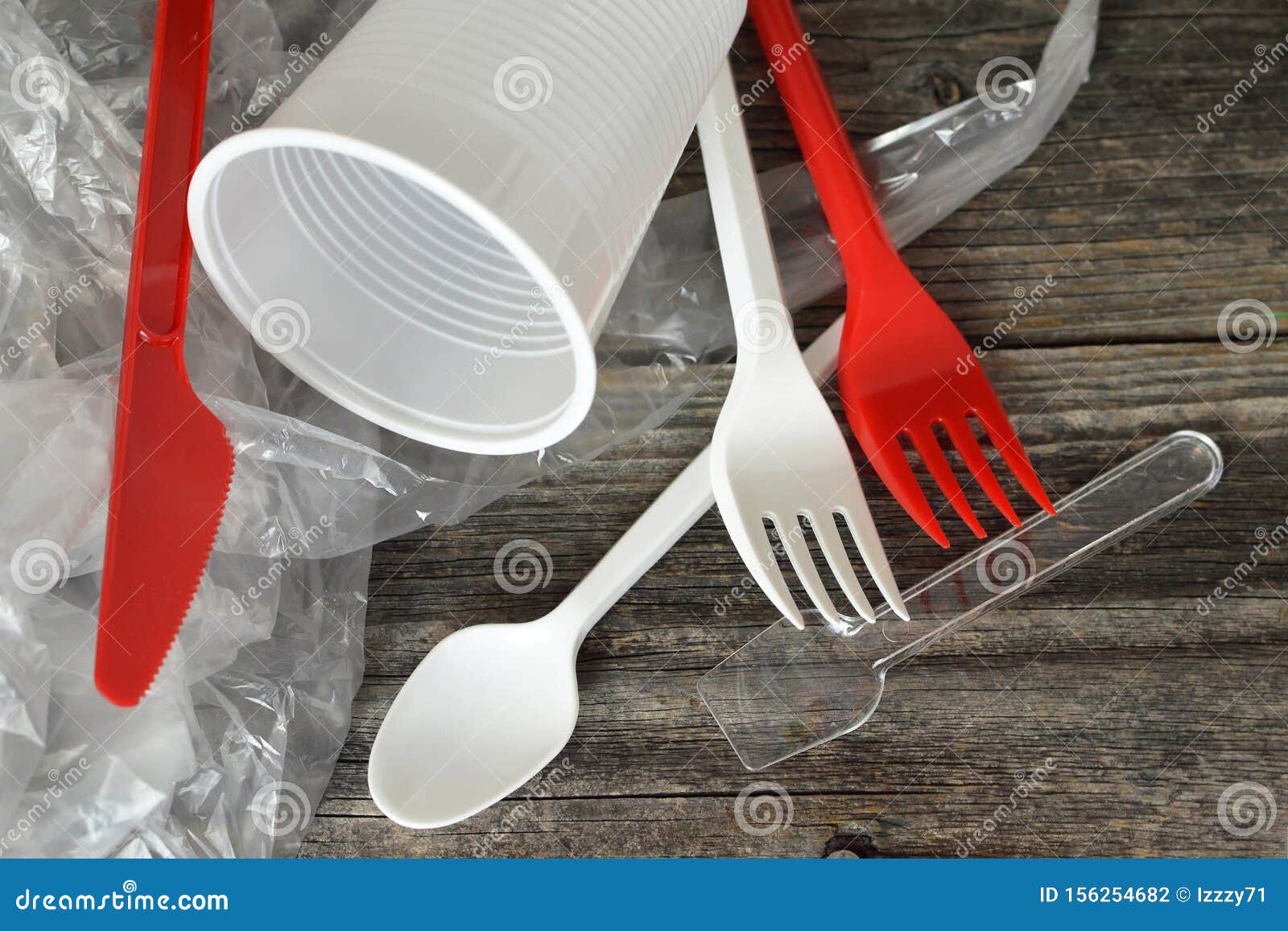 Plastic Disposable Dishware Stock Photo Image of knife, setting