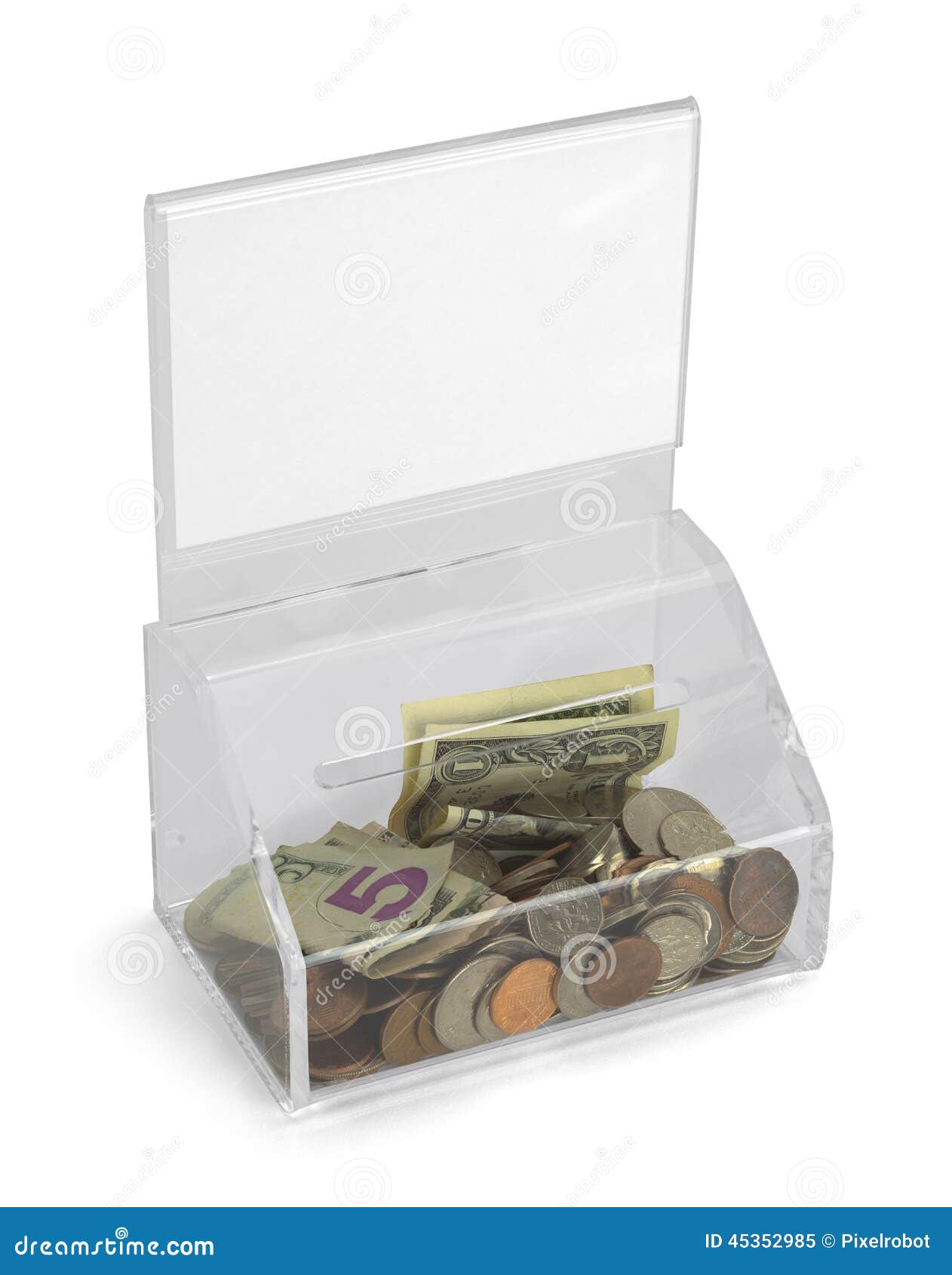 Plastic Donation Box stock image. Image of cash, expressing 45352985